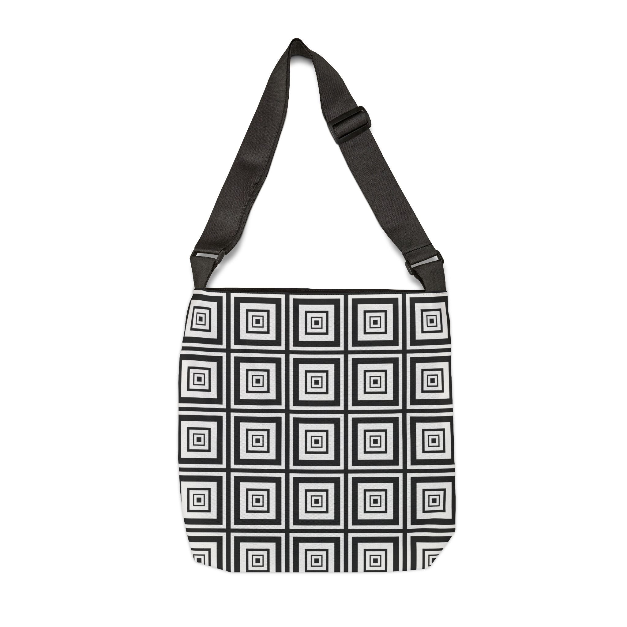 Geometric Adjustable Tote Bag, Stylish Tote, Eco-Friendly Bag, Everyday Use, Fashionable Bag, Gifts for Her, Travel Tote