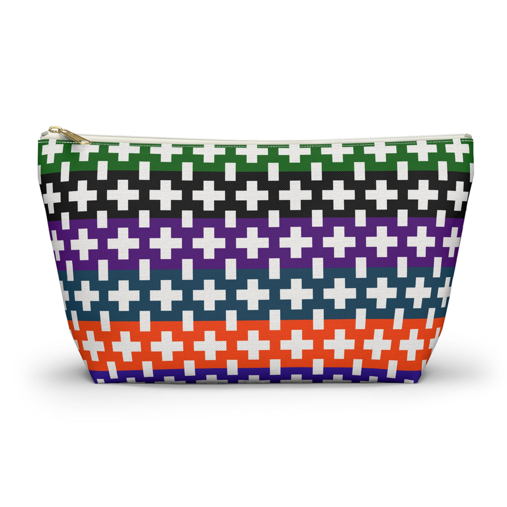 Colorful Geometric Accessory Pouch, Cosmetic Bag, Travel Organizer, Pencil Case, Gifts for Her, Bright Pattern