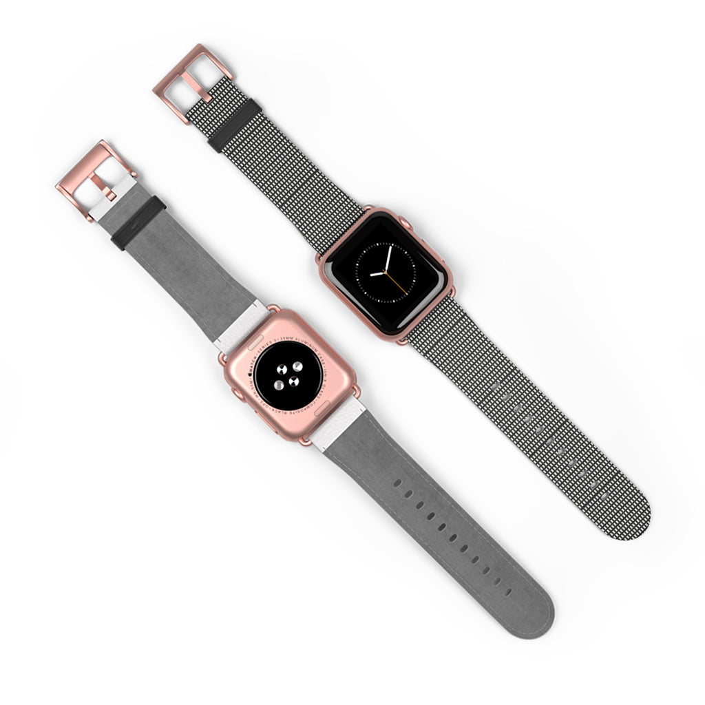 Stylish Black Checkered Watch Band, Modern Accessories, Fitness Trackers, Gift for Him or Her, Apple Watch, Fashionable Wristband