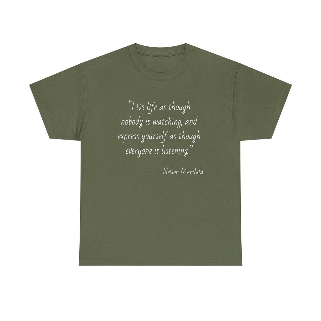 Inspiring Quote Tee - Nelson Mandela, Motivational T-Shirt, Statement Tee, Gift for Inspiration, Everyday Wear