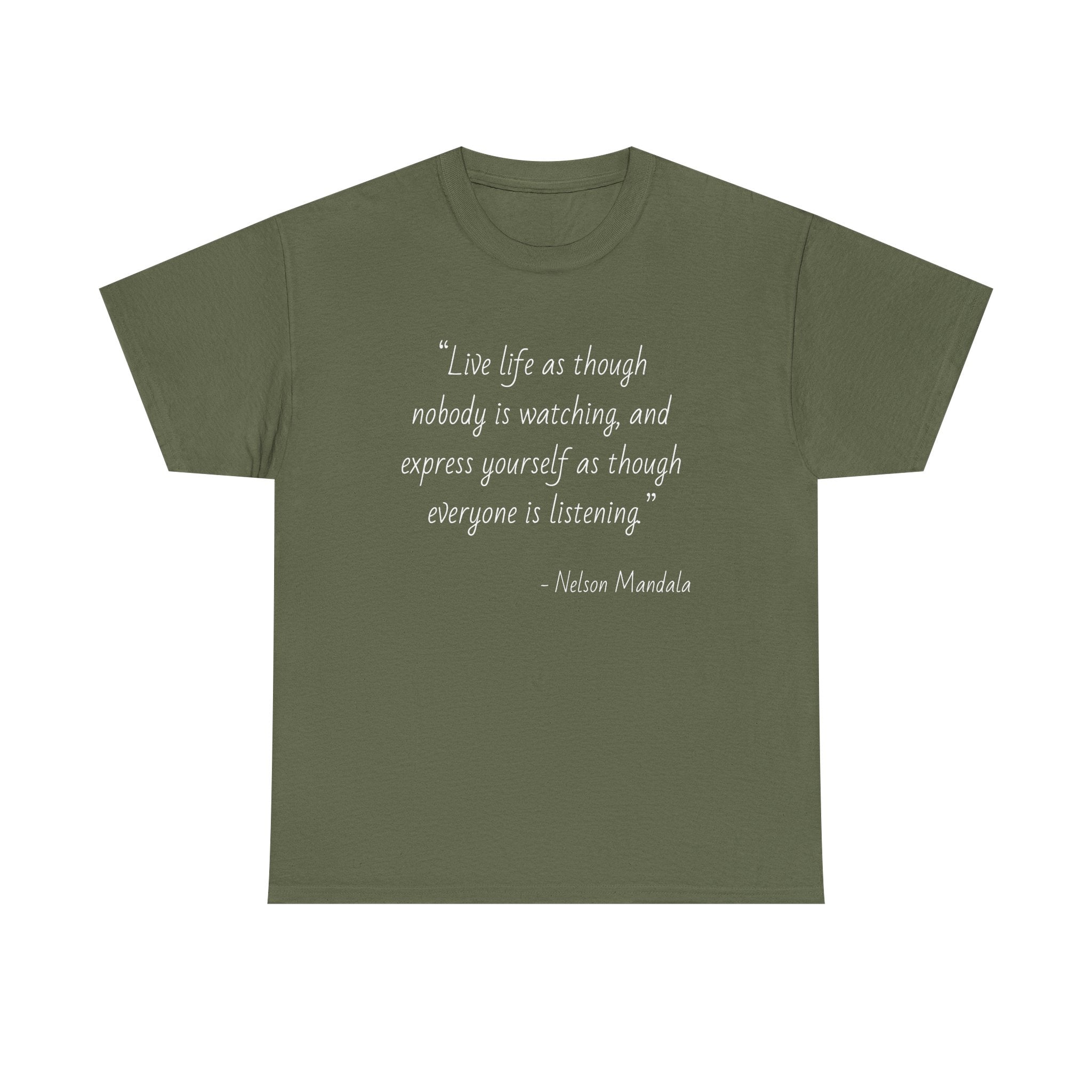 Inspiring Quote Tee - Nelson Mandela, Motivational T-Shirt, Statement Tee, Gift for Inspiration, Everyday Wear