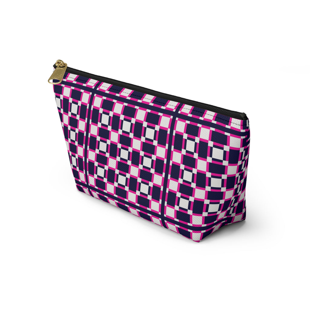 Vibrant Geometric Accessory Pouch, Makeup Bag, Organizing Pouch, Gift for Her, Travel Essentials, Fashion Accessory