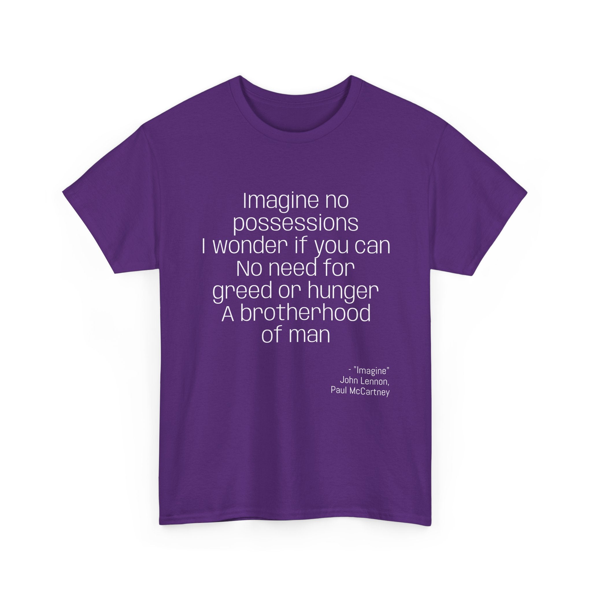 Inspirational Quote T-Shirt - Unisex Heavy Cotton Tee, Gift for Music Lovers, Peace Vibe, Birthday, Everyday Wear, Thought-Provoking Shirth