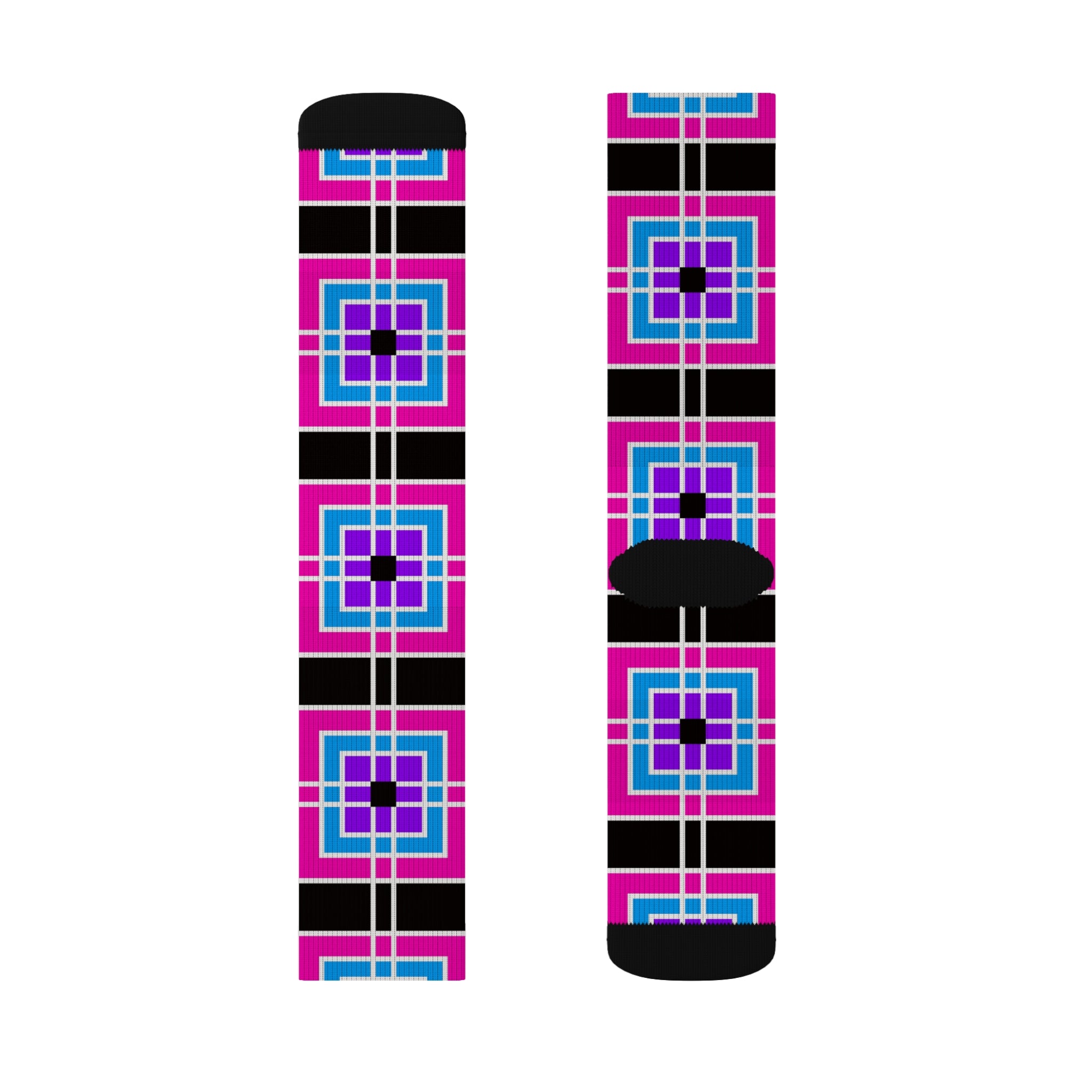 Vibrant Geometric Sublimation Socks | Colorful Gift for Fashion Lovers, Unique Style, Cozy Footwear, Perfect for Holidays