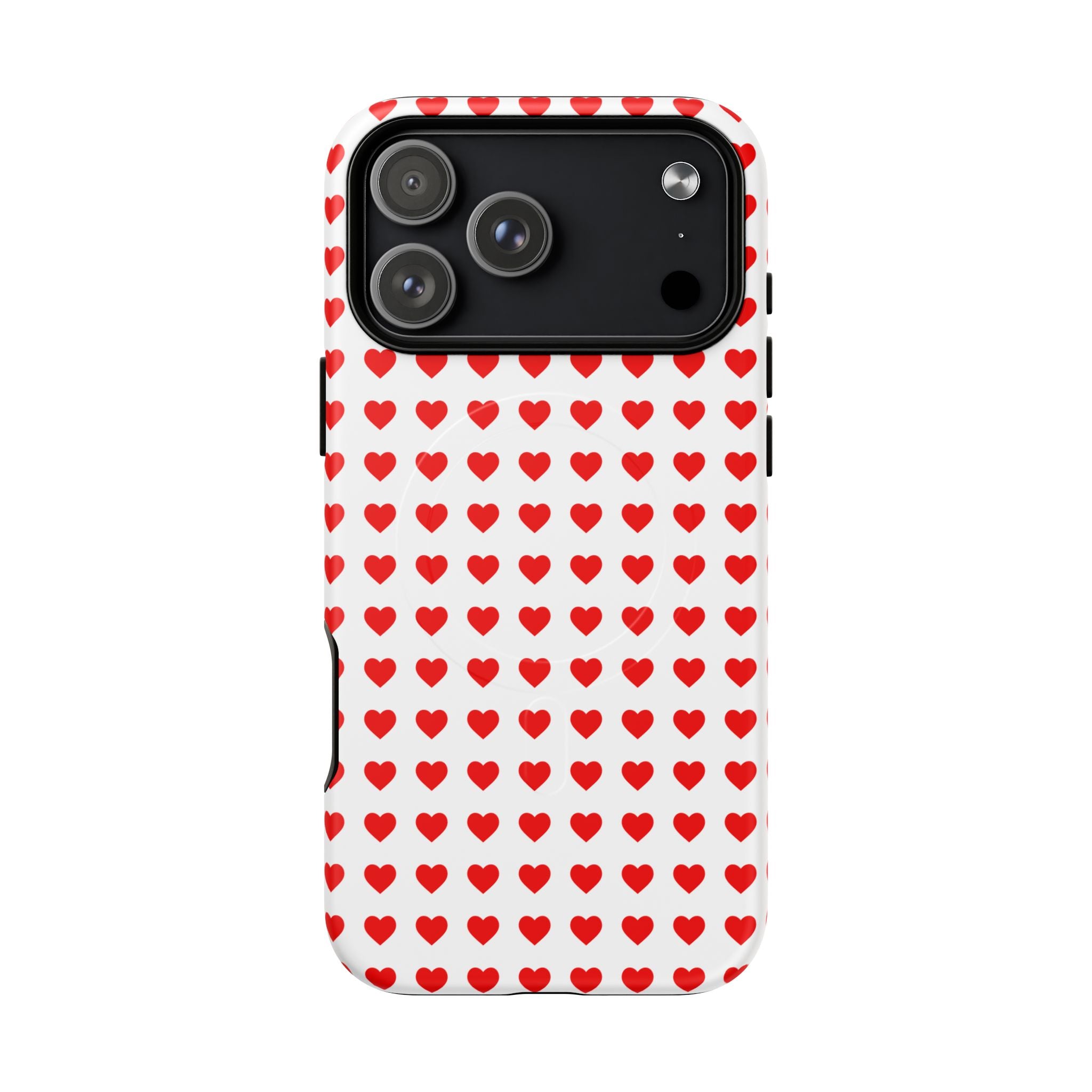 Heart Pattern Phone Case, Tough Magnetic Case, Cute Phone Cover, Valentine Gift, Stylish Accessory