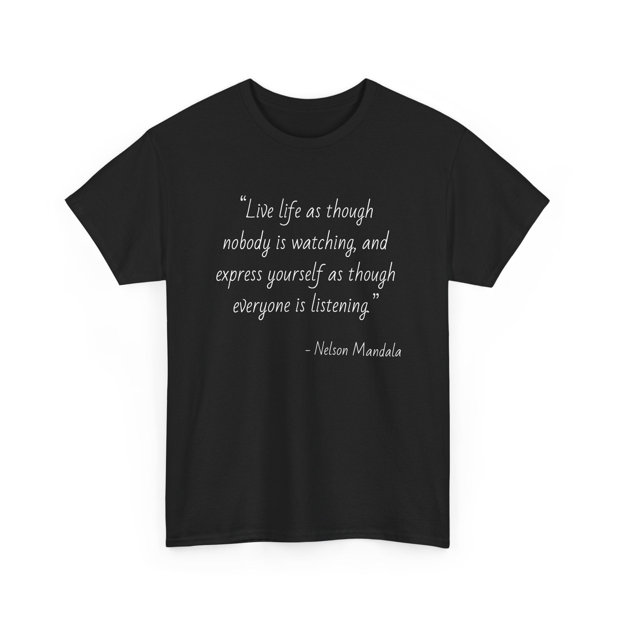 Inspiring Quote Tee - Nelson Mandela, Motivational T-Shirt, Statement Tee, Gift for Inspiration, Everyday Wear