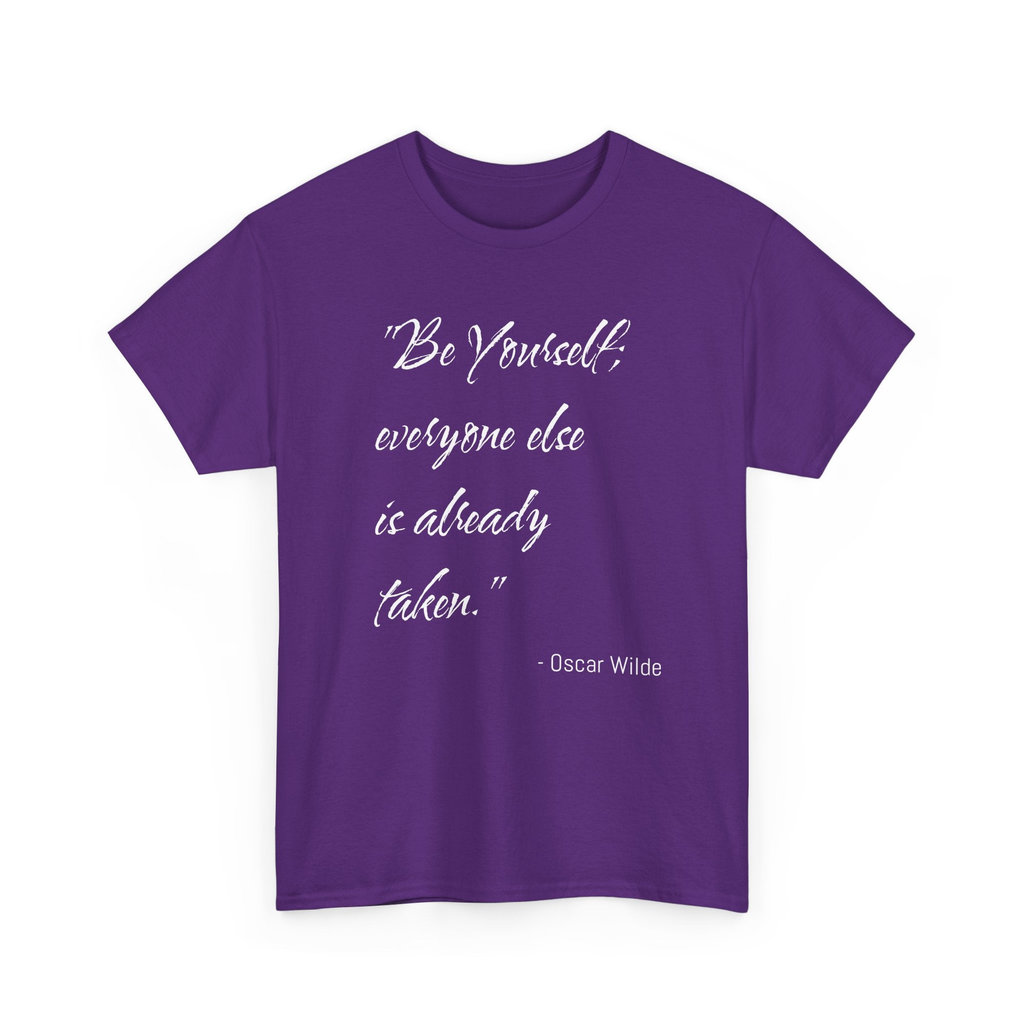 Inspirational Quote Tee: 'Be Yourself' Unisex Heavy Cotton Shirt, Motivational Gift for Friends, Casual Wear, Birthday Apparel