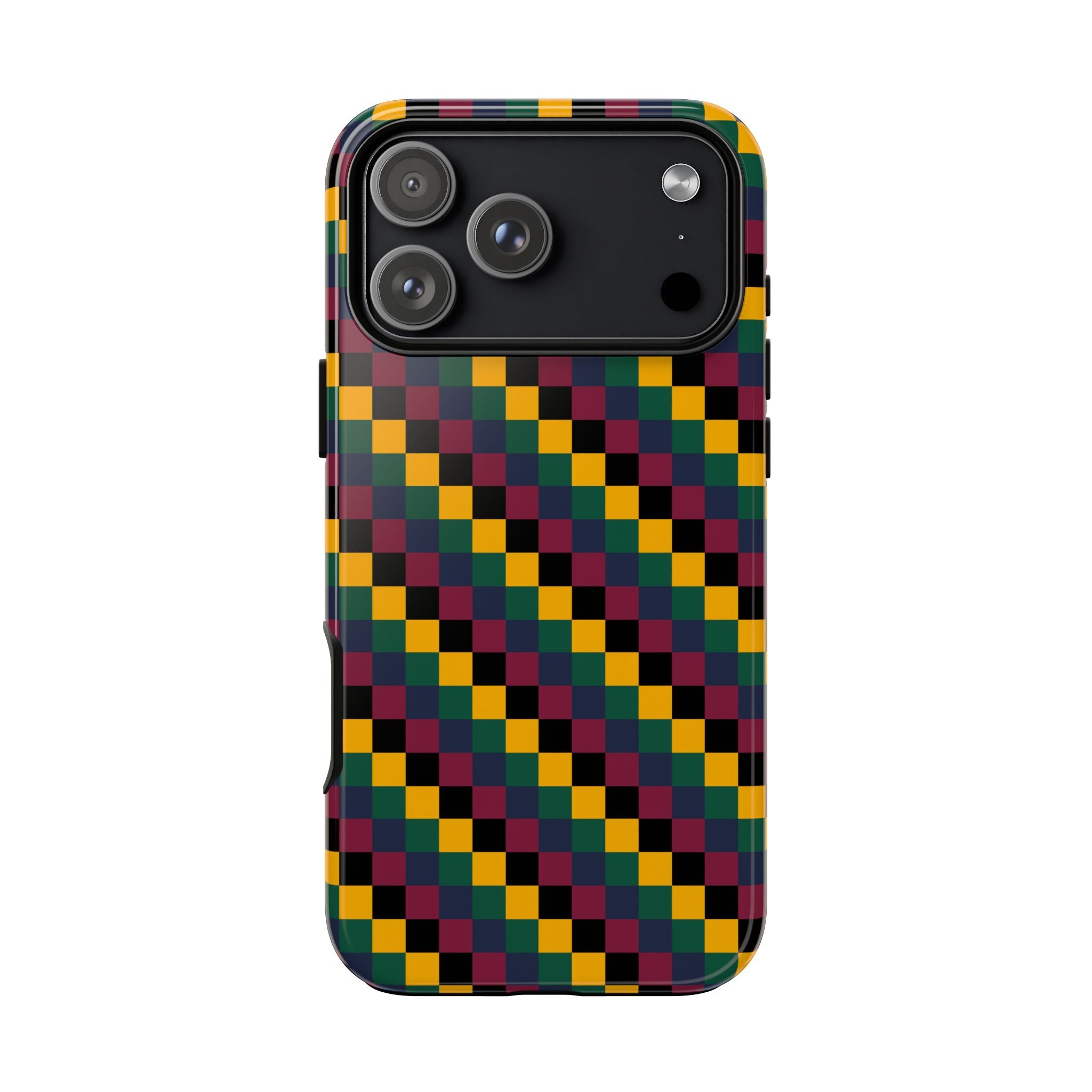 Colorful Checkered Phone Case, Tough Phone Cover, Unique Phone Accessory, Geometric Design, Gift for Tech Lovers, Stylish Protection