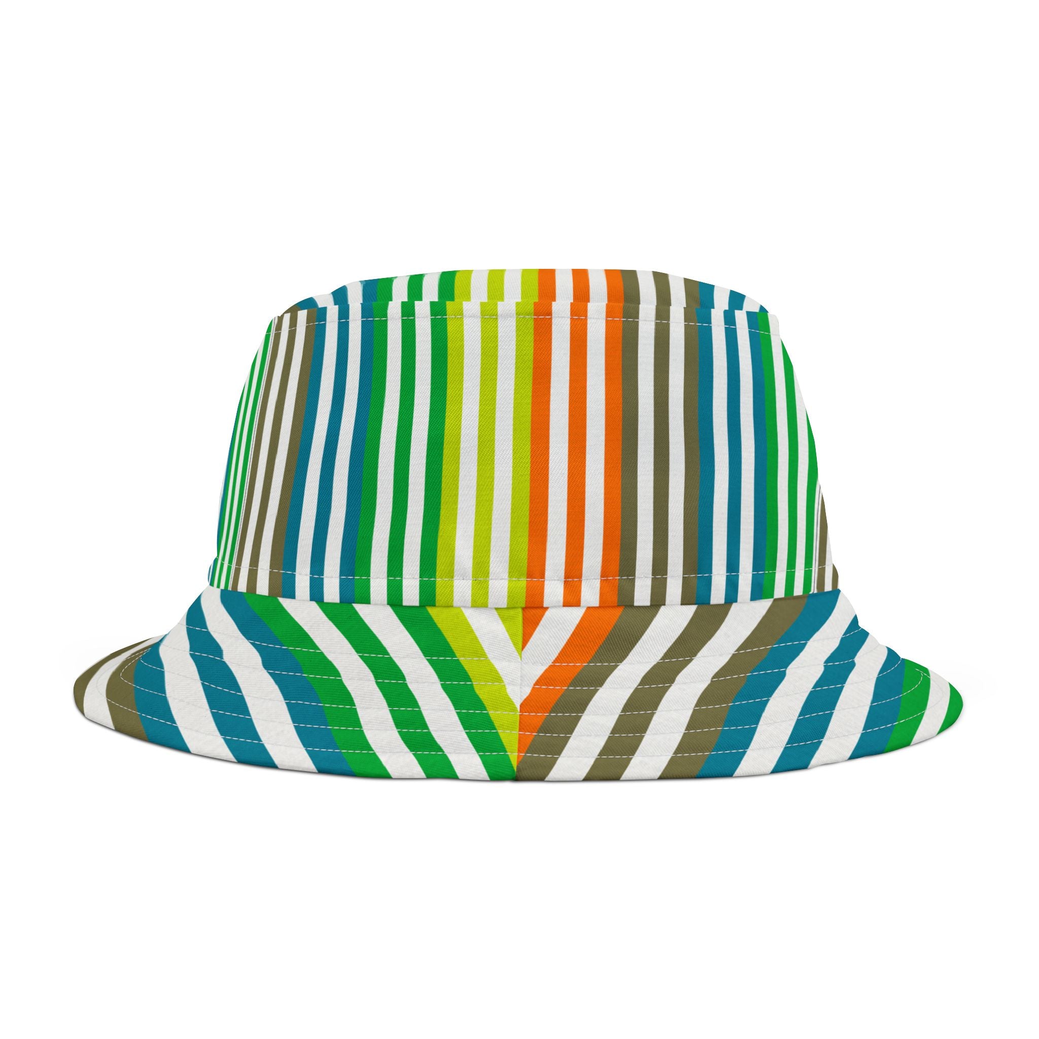 Vibrant Striped Bucket Hat, Fashionable Summer Accessory, Unisex Hat for Outdoor Adventures, Festival Headwear, Gift Idea for Nature Lovers