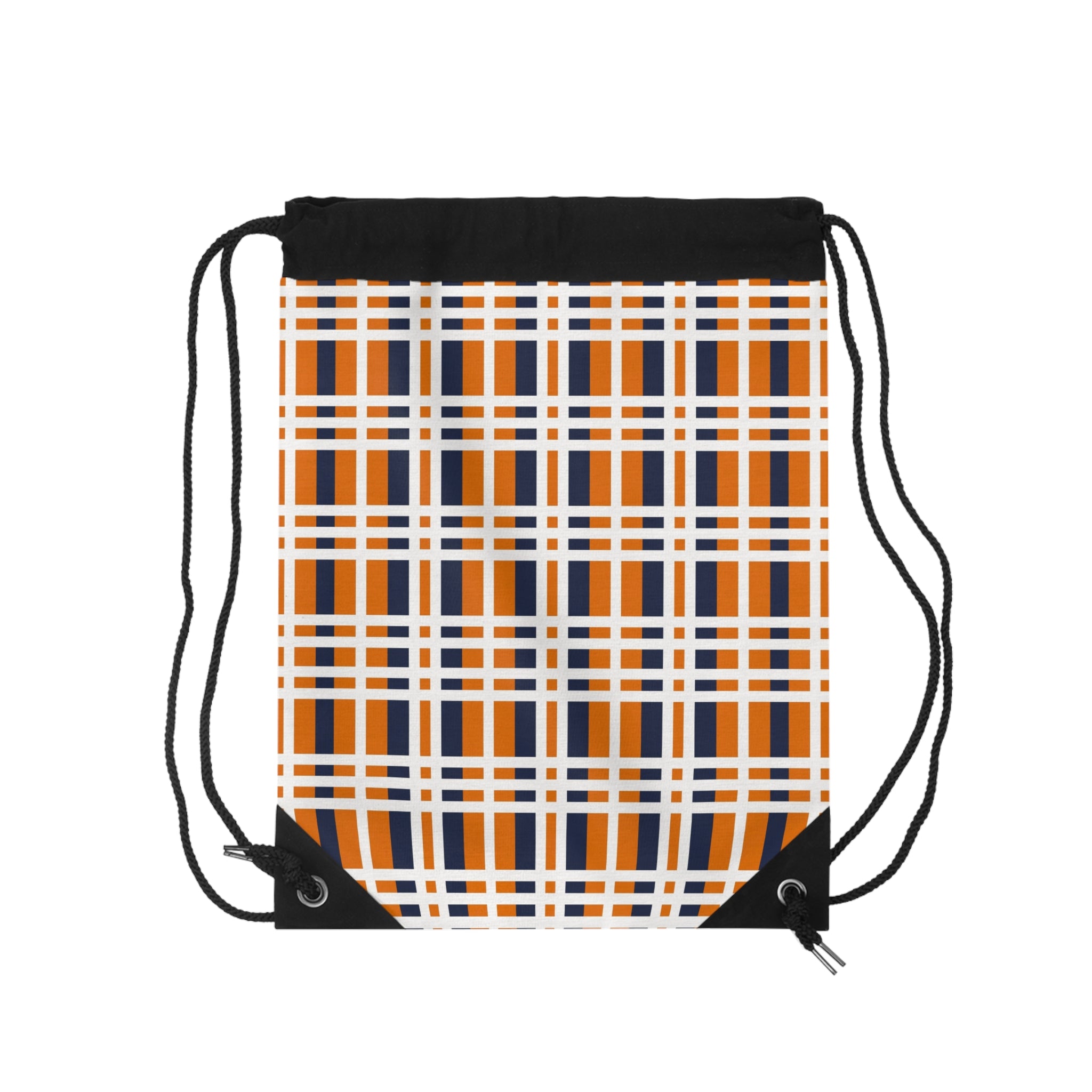 University Spirit Drawstring Bag - UVA Plaid Design for Students, Gym, Travel, Sports Events, Gifts