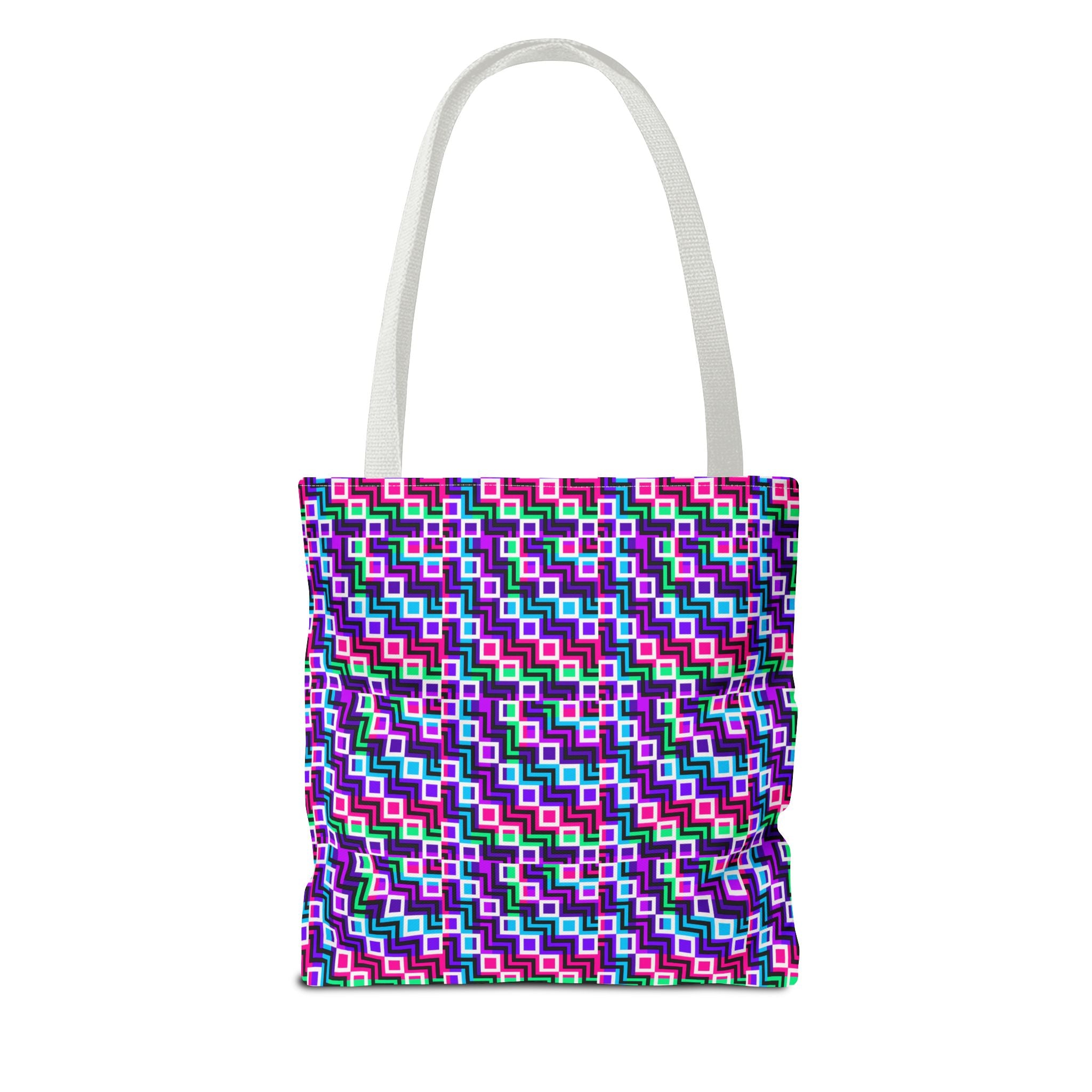 Vibrant Geometric Tote Bag, Eco-Friendly Shopping Bag, Stylish Beach Tote, Market Carryall, Colorful Everyday Bag