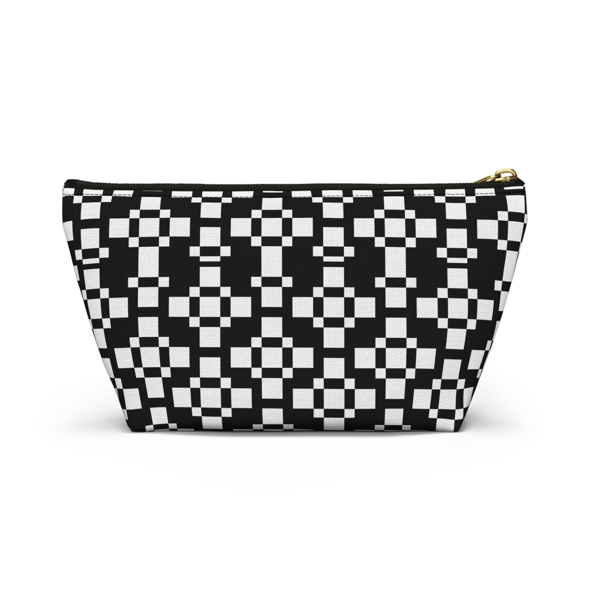 Chic Geometric Accessory Pouch - Minimalist Black and White Makeup Bag, Travel Organizer, Gift for Her, Daily Essentials Case, Stylish [...]