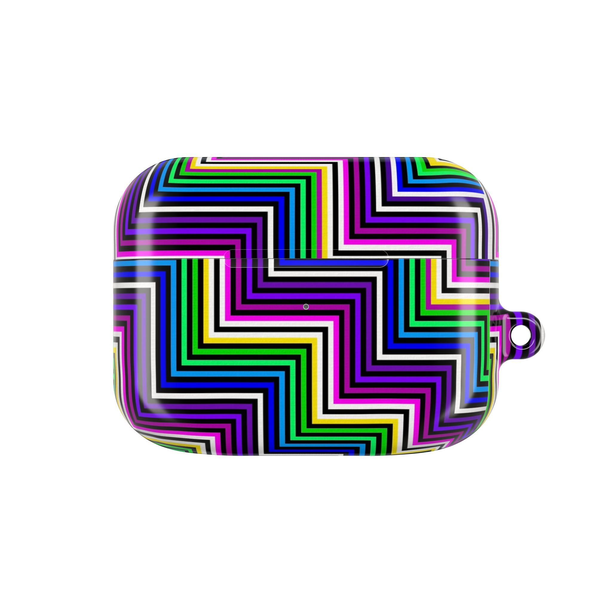 Colorful Geometric AirPod Case, Vibrant AirPods Holder, Stylish Gift for Teens, Unique Accessory, Music Lover Present, Trendy Tech Gear