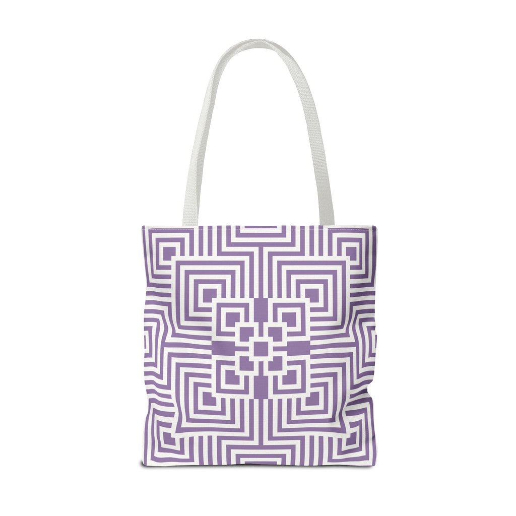 Geometric Pattern Tote Bag - Stylish Reusable Shopping Bag, Eco-Friendly Gift, Fashion Accessory, Purple Art Design, Everyday Use