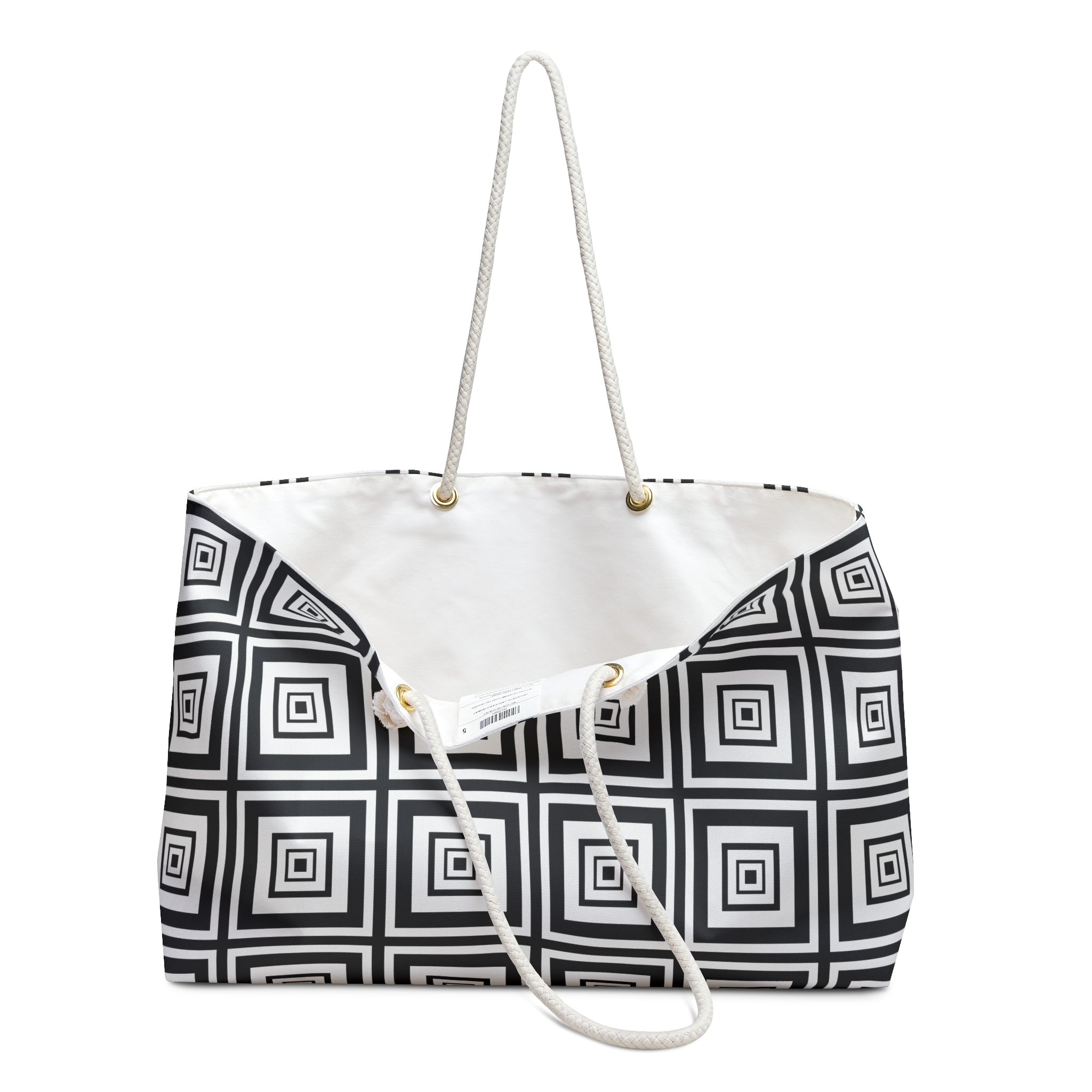 Chic Geometric Weekender Bag | Travel Tote, Overnight Bag, Gym Bag, Stylish Luggage, Gift for Her