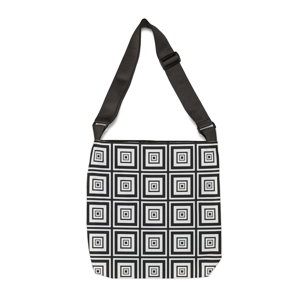 Geometric Adjustable Tote Bag, Stylish Tote, Eco-Friendly Bag, Everyday Use, Fashionable Bag, Gifts for Her, Travel Tote