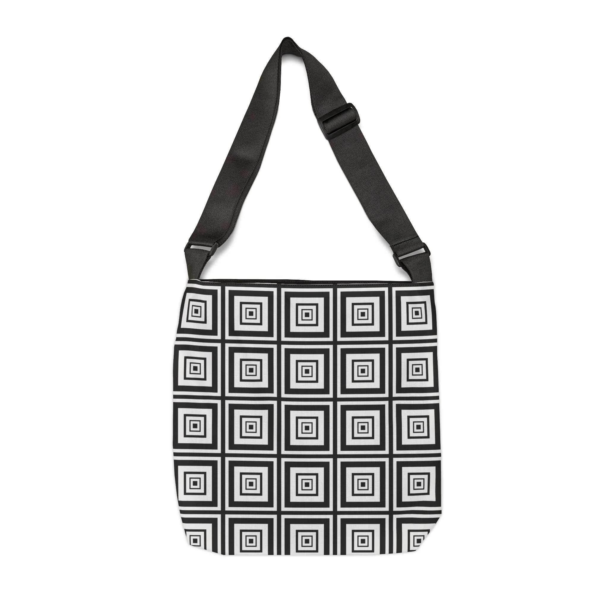 Geometric Adjustable Tote Bag, Stylish Tote, Eco-Friendly Bag, Everyday Use, Fashionable Bag, Gifts for Her, Travel Tote
