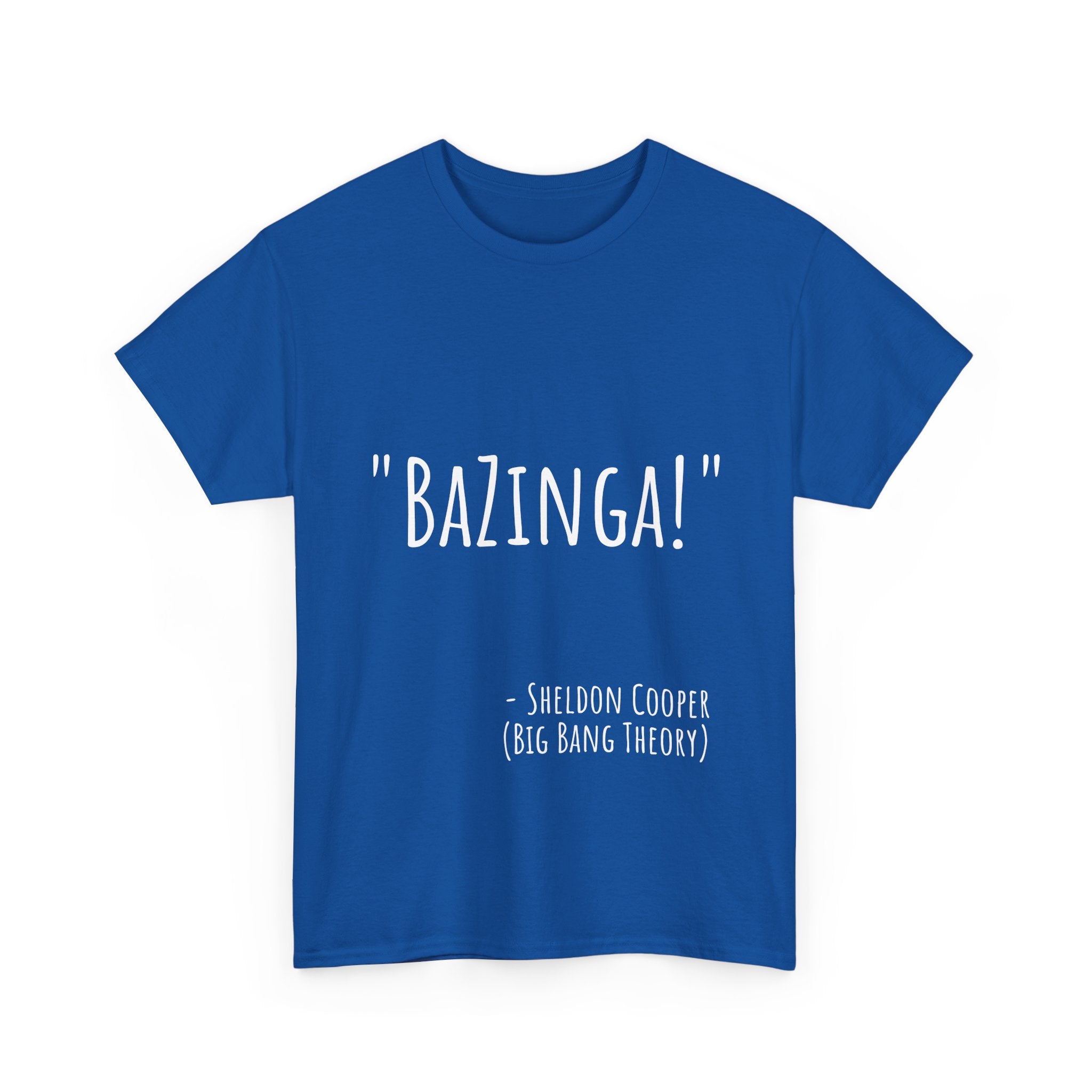 Bazinga! Unisex Cotton Tee - Fun Graphic T-Shirt for Big Bang Theory Fans, Gift for Birthdays, Casual Wear, Nerd Culture Apparel