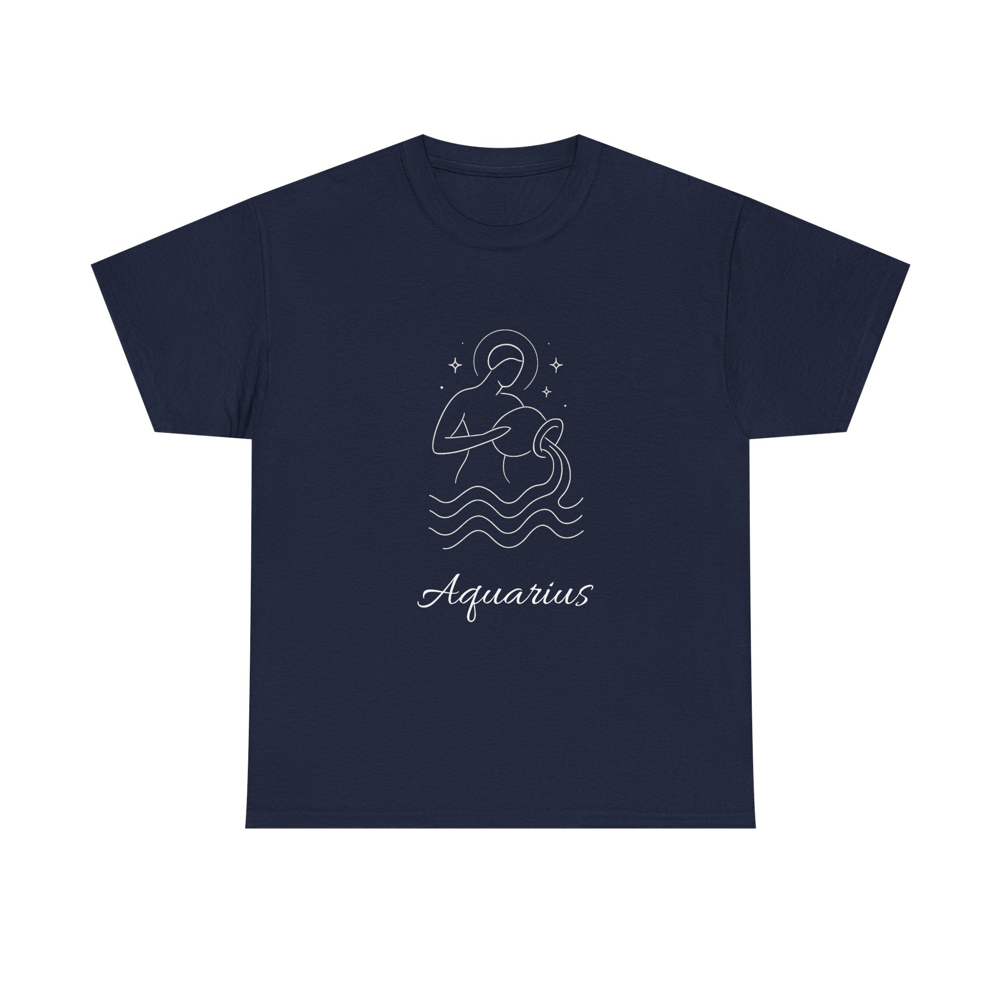 Aquarius Unisex Heavy Cotton Tee, Astrology Shirt, Zodiac Tee, Birthday Gift, Horoscope Apparel, Casual Wear
