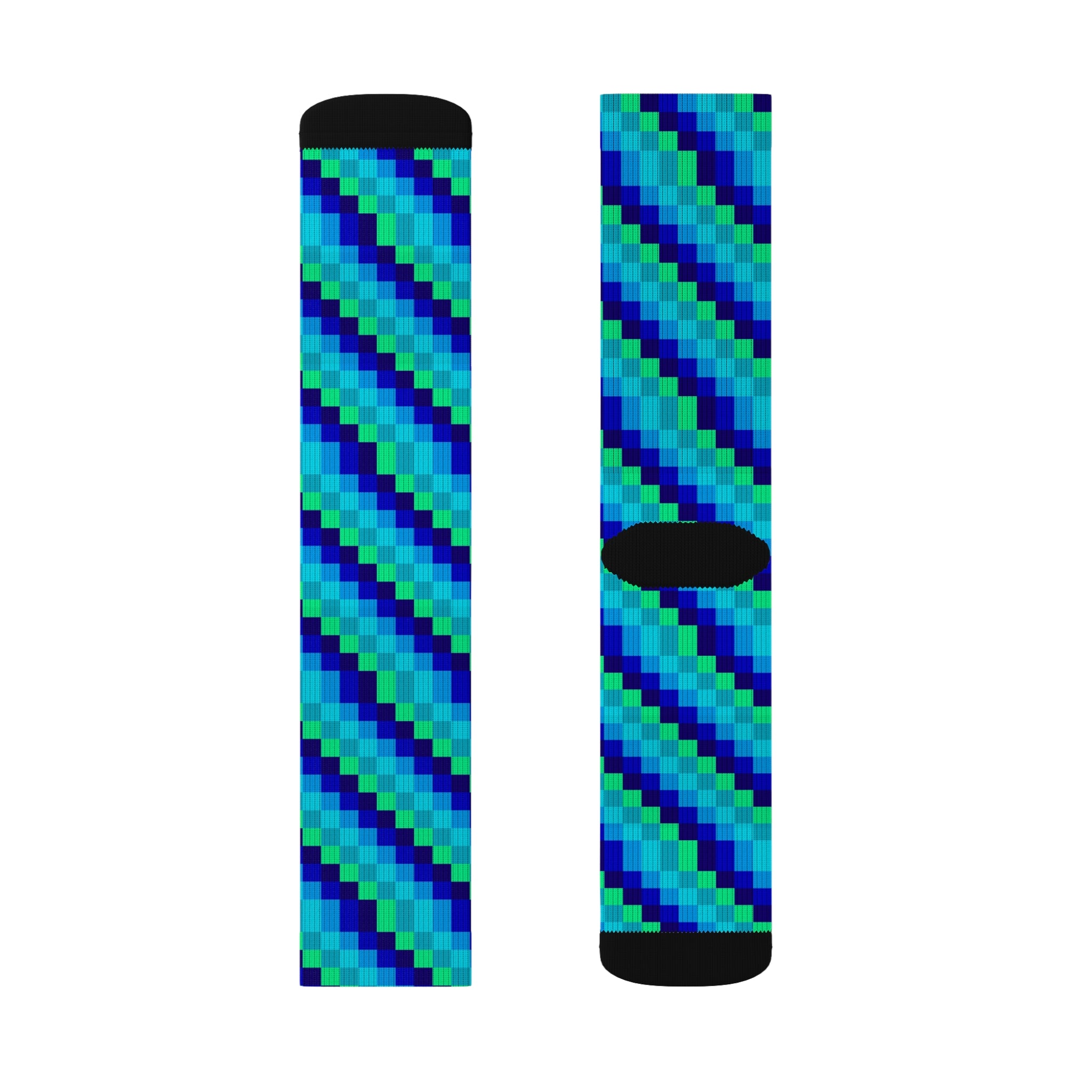 Colorful Geometric Sublimation Socks, Comfortable Fashionable Socks, Unique Gift Socks, Playful Pattern Socks, Cozy Trendy Socks