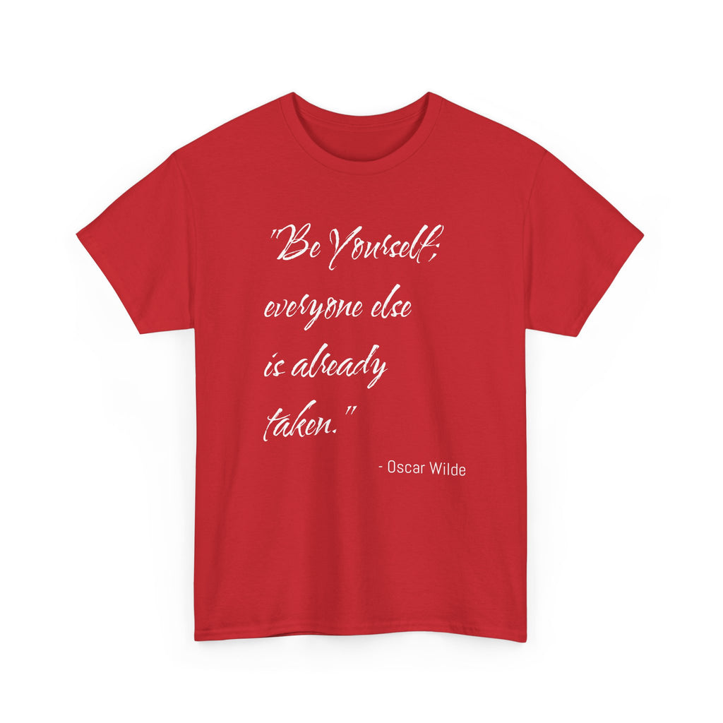 Inspirational Quote Tee: 'Be Yourself' Unisex Heavy Cotton Shirt, Motivational Gift for Friends, Casual Wear, Birthday Apparel
