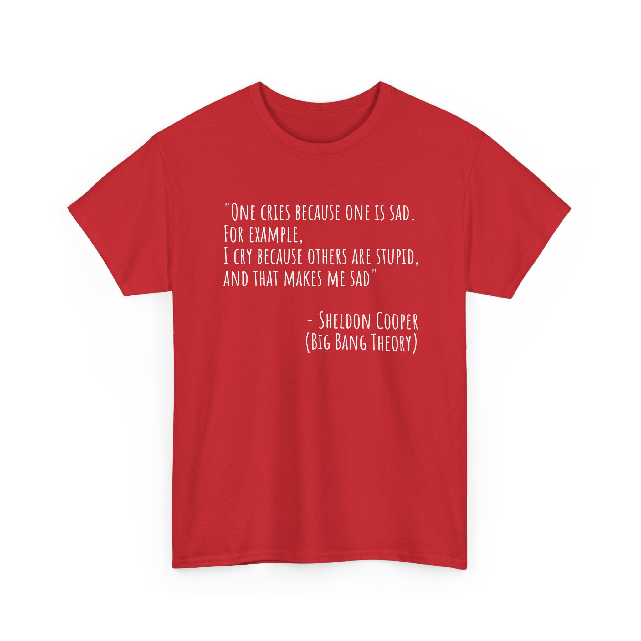 Funny Quote Unisex Tee, Big Bang Theory Shirt, Cotton Graphic Tee, Gift for TV Show Fans, Casual Wear, Humor Apparel