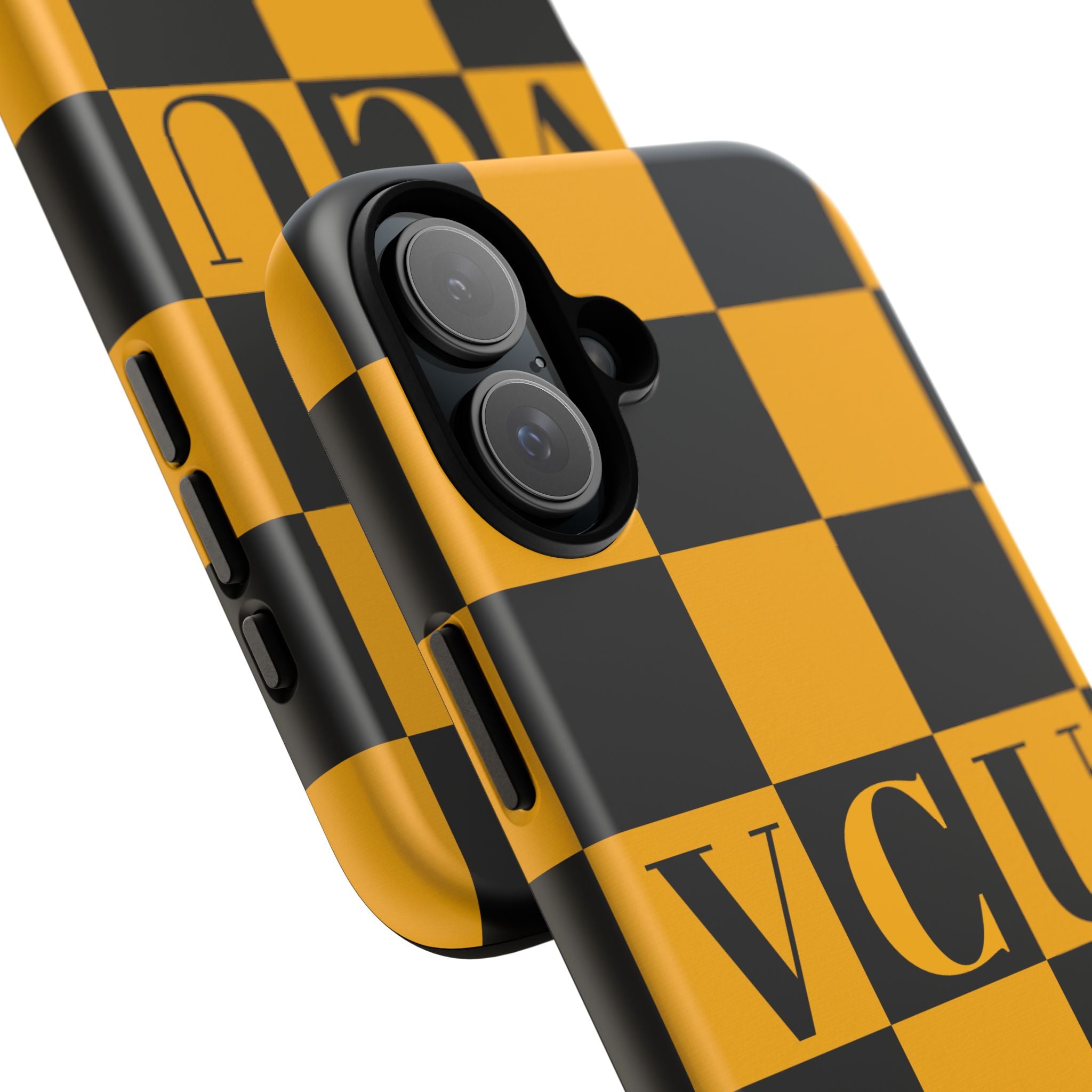 VCU Checkered Phone Case, Tough Cases for VCU Fans, College Student Gear, Sports Team Accessory, Unique Gift Idea
