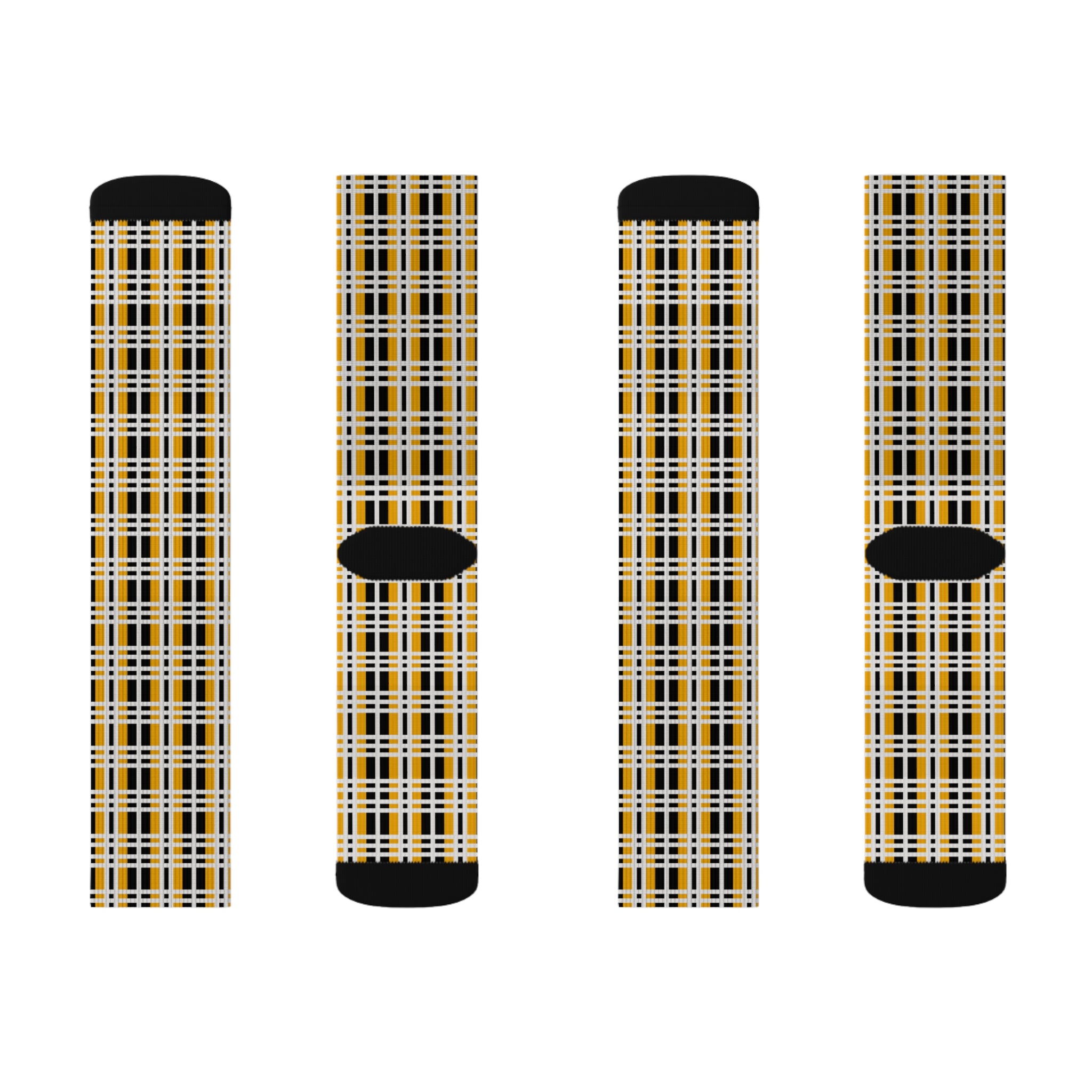 Plaid Sublimation Socks | Cozy Fall Accessory | Gifts for Her | Stylish Everyday Wear | Unique Fashion Statement | Thanksgiving Apparel