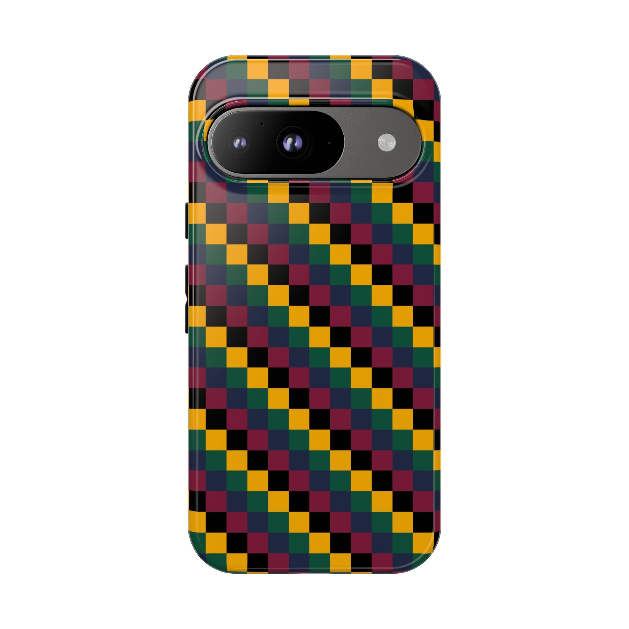 Colorful Checkered Phone Case, Tough Phone Cover, Unique Phone Accessory, Geometric Design, Gift for Tech Lovers, Stylish Protection