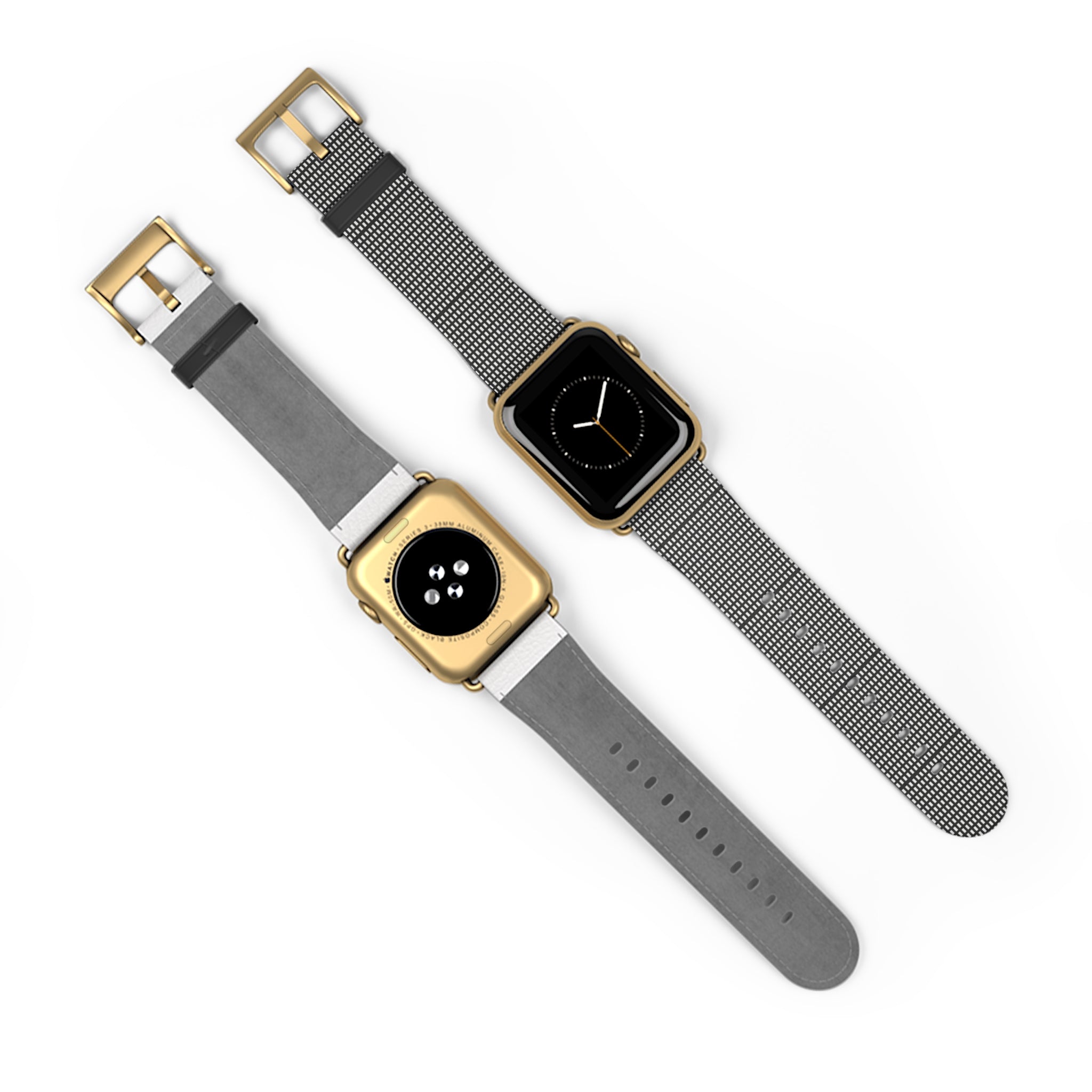 Stylish Black Checkered Watch Band, Modern Accessories, Fitness Trackers, Gift for Him or Her, Apple Watch, Fashionable Wristband
