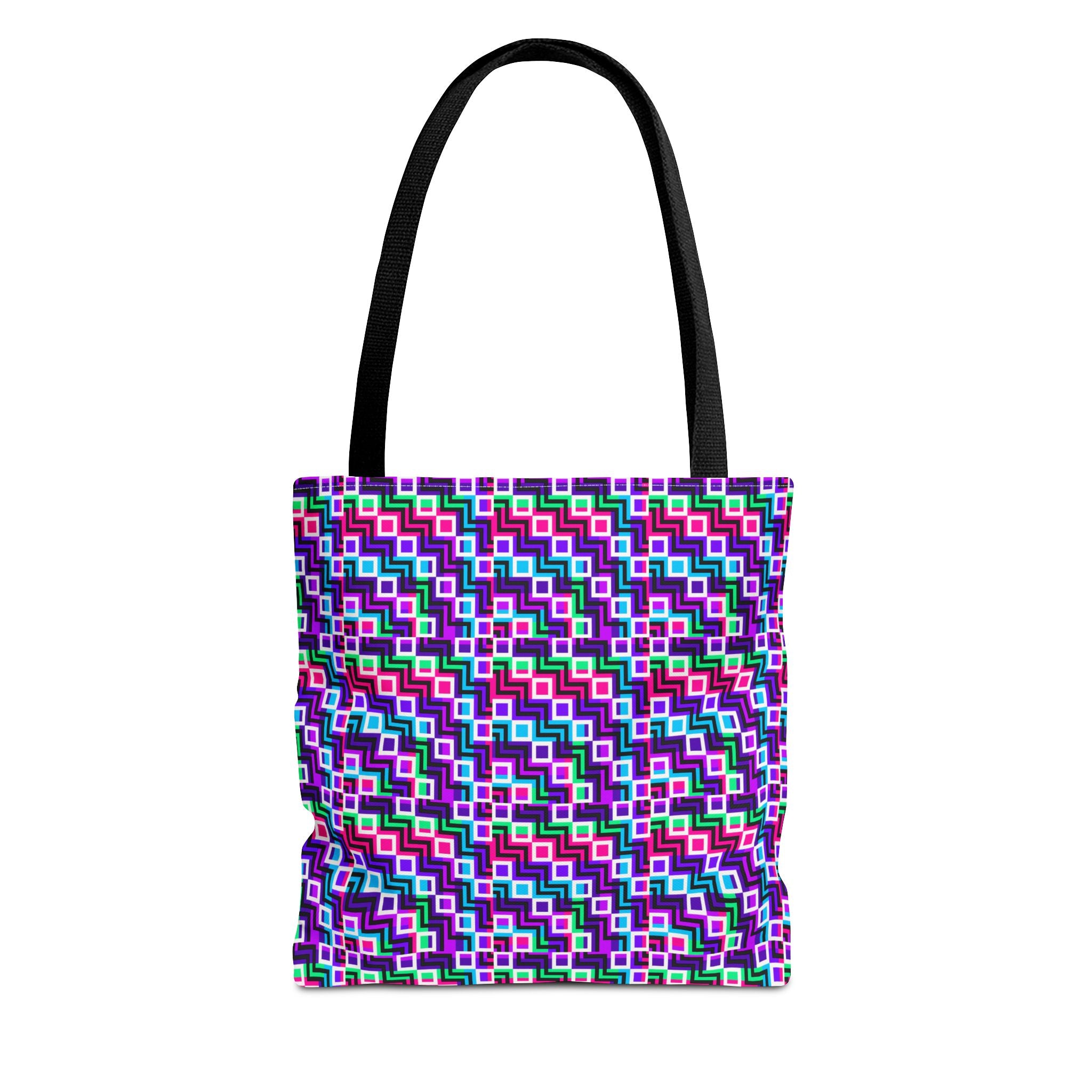 Vibrant Geometric Tote Bag, Eco-Friendly Shopping Bag, Stylish Beach Tote, Market Carryall, Colorful Everyday Bag
