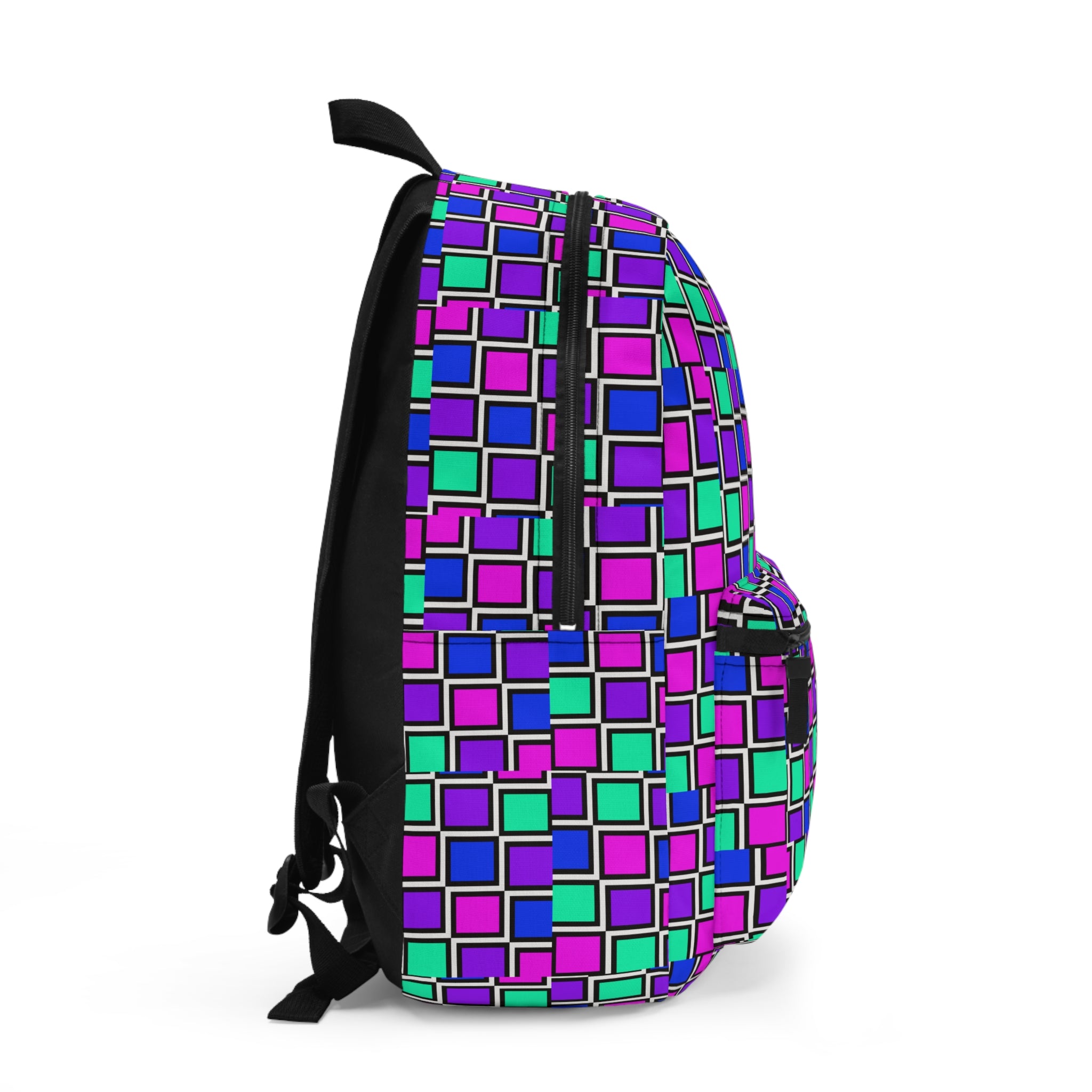 Colorful Patterned Backpack for Students, Trendy School Bag, Gift for Teens, Stylish Travel Companion, Fun Retro Design