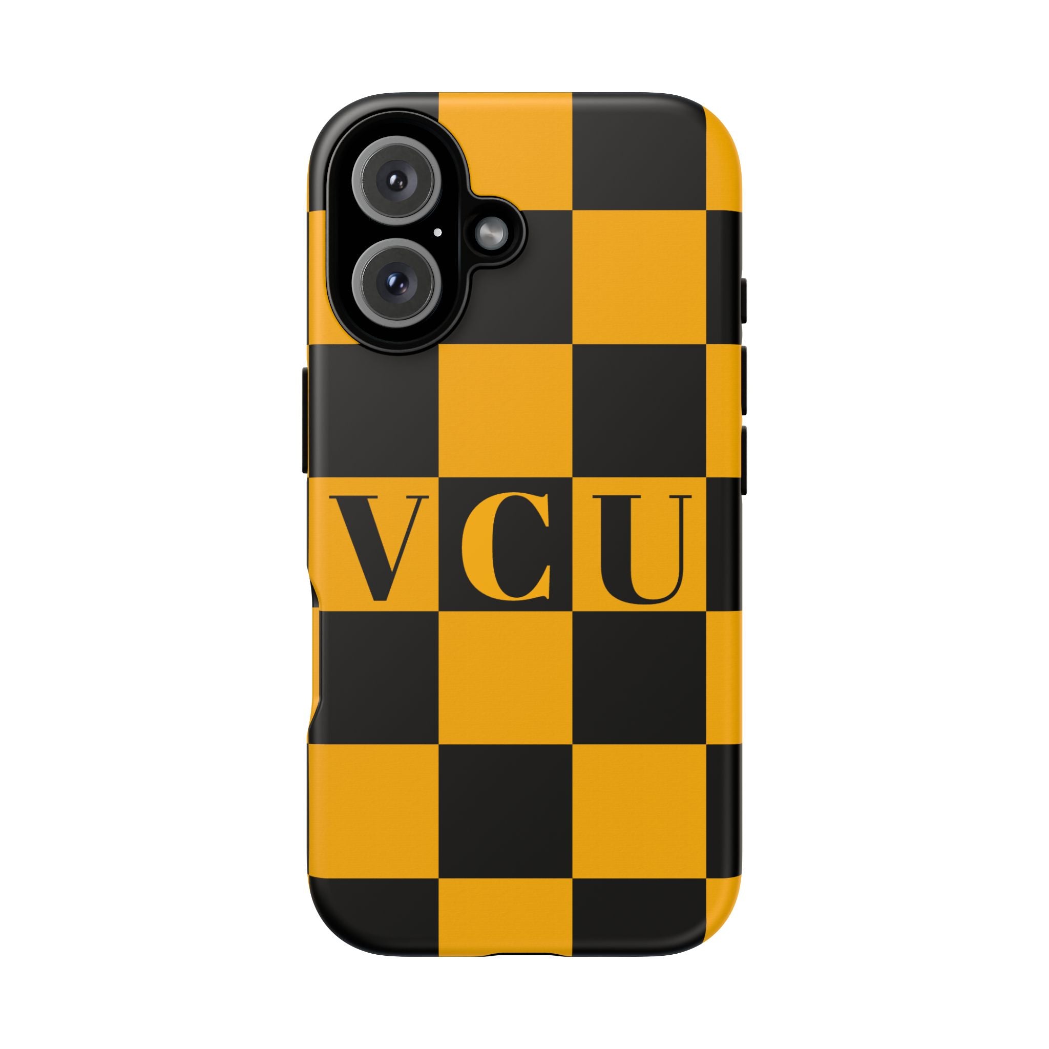 VCU Checkered Phone Case, Tough Cases for VCU Fans, College Student Gear, Sports Team Accessory, Unique Gift Idea