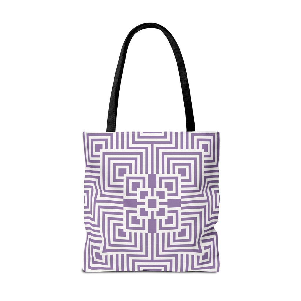 Geometric Pattern Tote Bag - Stylish Reusable Shopping Bag, Eco-Friendly Gift, Fashion Accessory, Purple Art Design, Everyday Use
