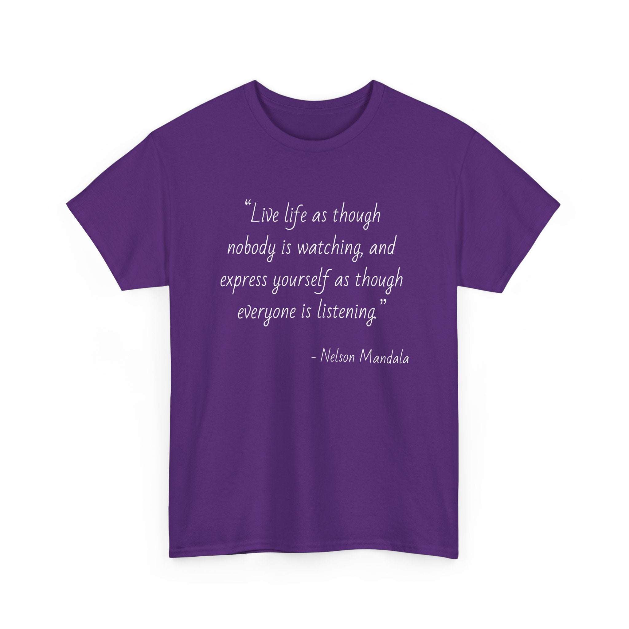 Inspiring Quote Tee - Nelson Mandela, Motivational T-Shirt, Statement Tee, Gift for Inspiration, Everyday Wear