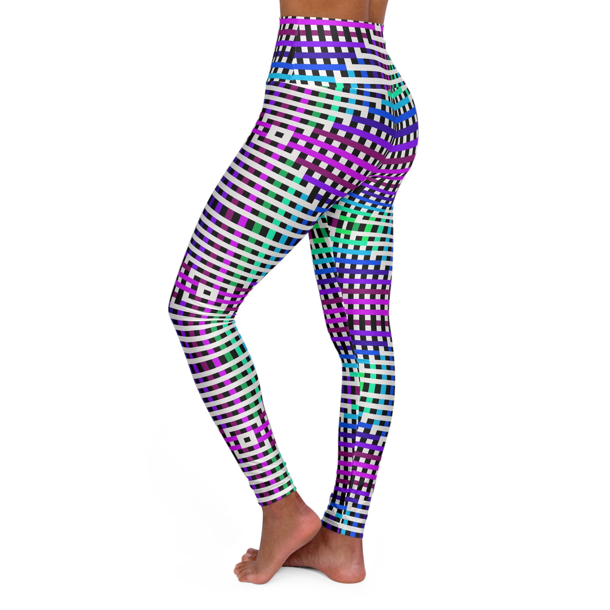 High Waisted Yoga Leggings, Colorful Workout Leggings, Fitness Leggings, Activewear for Women, Yoga Outfit, Casual Leggings