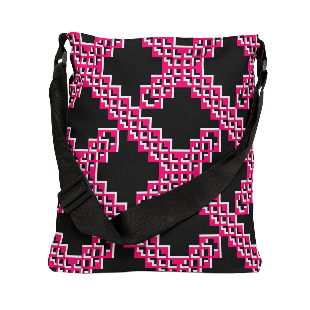 Trendy Adjustable Tote Bag with Pink Pattern | Stylish Reusable Bag for Everyday Use, Shopping, Travel, Gifts, Eco-Friendly