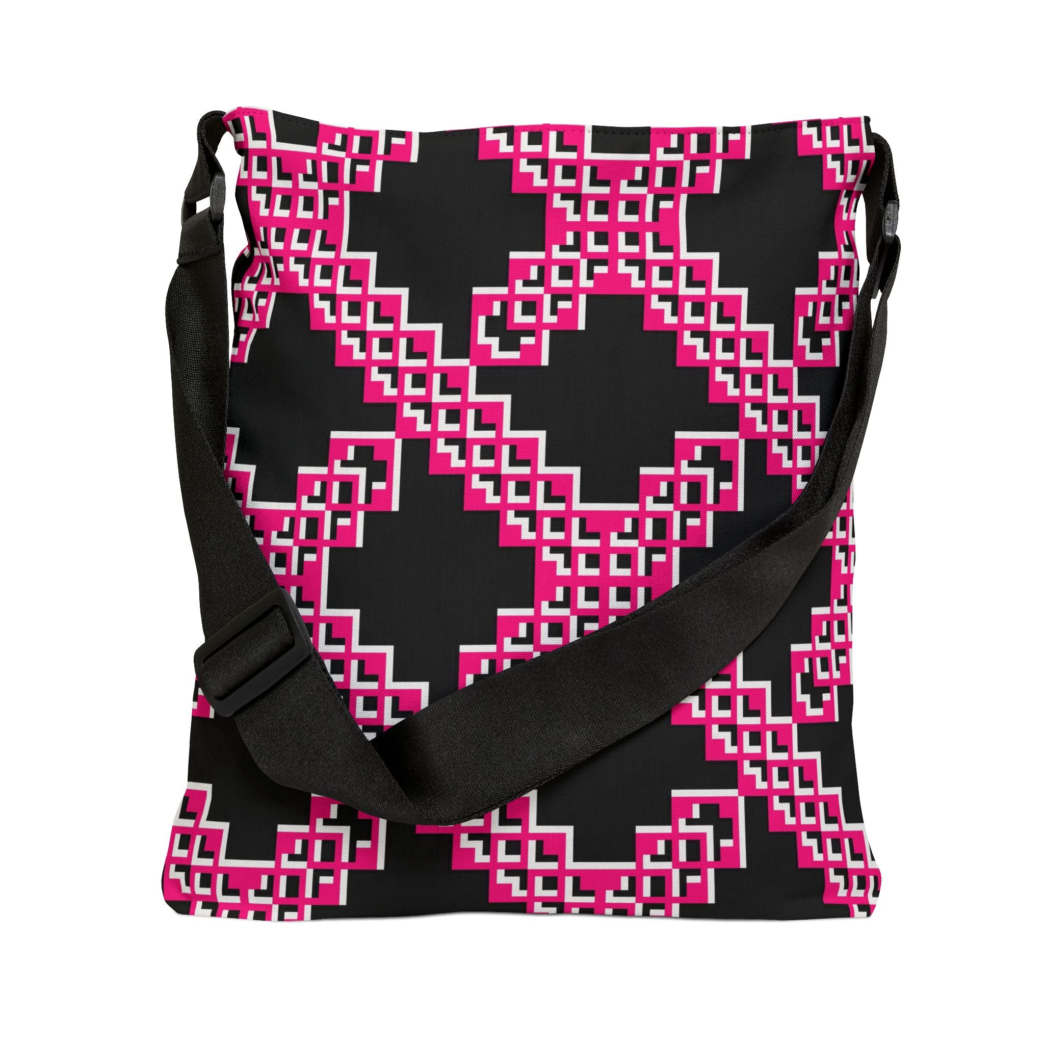 Trendy Adjustable Tote Bag with Pink Pattern | Stylish Reusable Bag for Everyday Use, Shopping, Travel, Gifts, Eco-Friendly