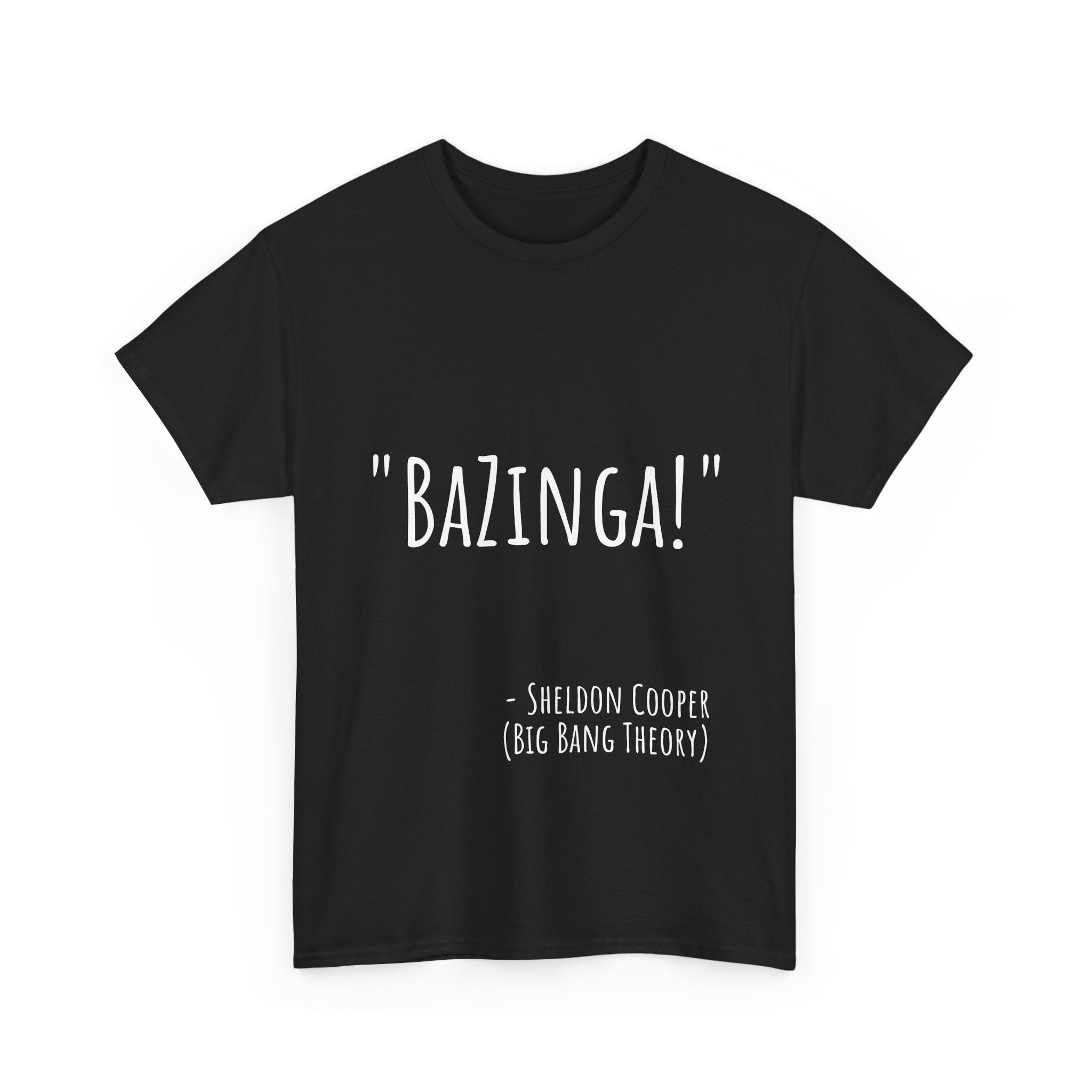 Bazinga! Unisex Cotton Tee - Fun Graphic T-Shirt for Big Bang Theory Fans, Gift for Birthdays, Casual Wear, Nerd Culture Apparel
