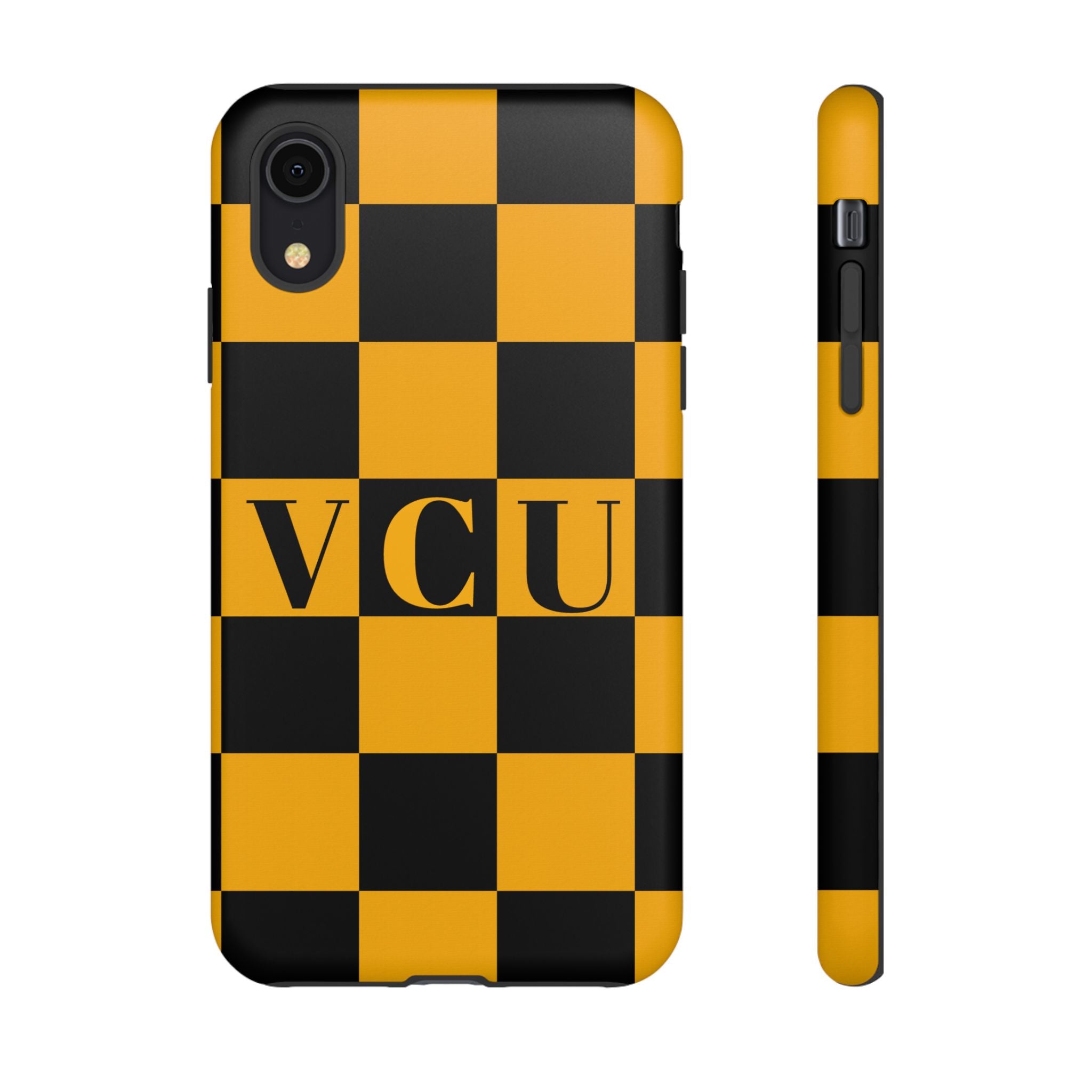 VCU Checkered Phone Case, Tough Cases for VCU Fans, College Student Gear, Sports Team Accessory, Unique Gift Idea