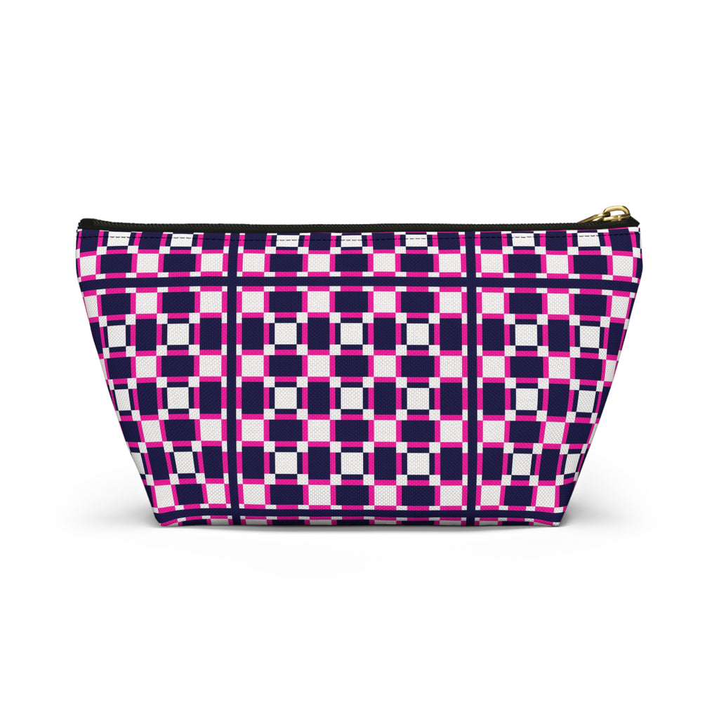 Vibrant Geometric Accessory Pouch, Makeup Bag, Organizing Pouch, Gift for Her, Travel Essentials, Fashion Accessory