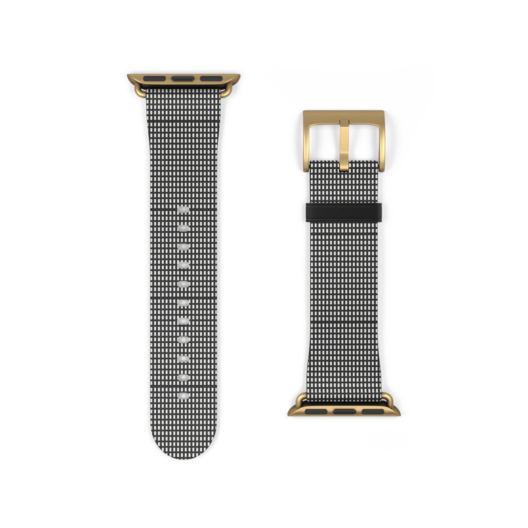 Stylish Black Checkered Watch Band, Modern Accessories, Fitness Trackers, Gift for Him or Her, Apple Watch, Fashionable Wristband