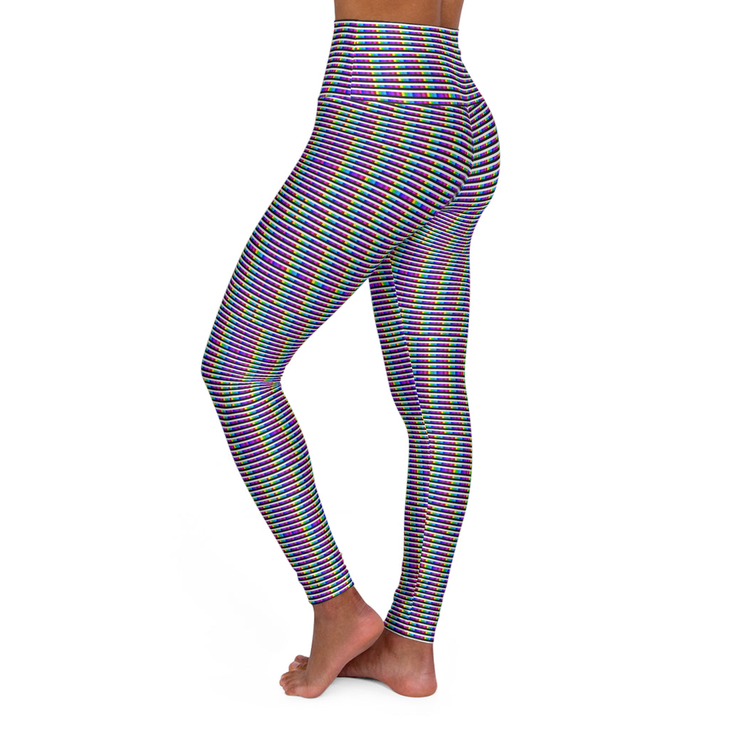 High Waisted Yoga Leggings, Colorful Workout Leggings, Fitness Leggings, Activewear for Women, Yoga Outfit, Casual Leggings