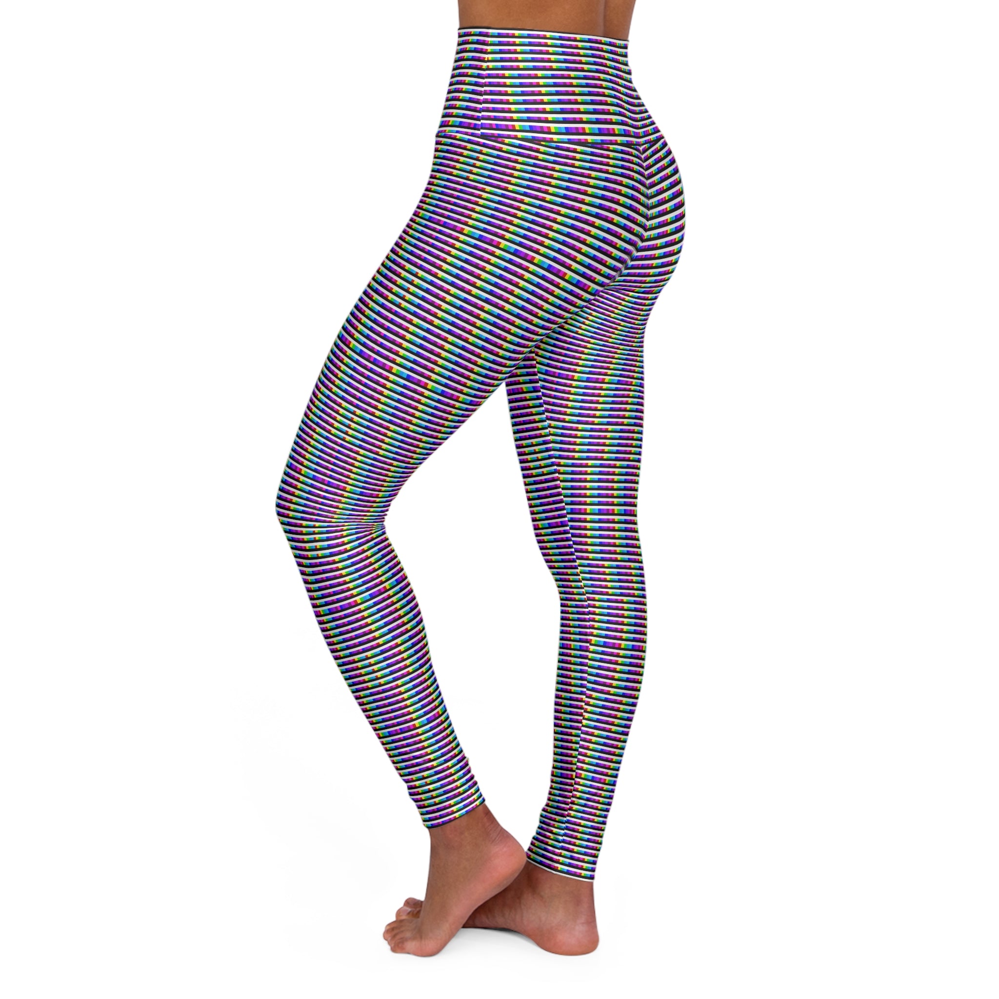 High Waisted Yoga Leggings, Colorful Workout Leggings, Fitness Leggings, Activewear for Women, Yoga Outfit, Casual Leggings