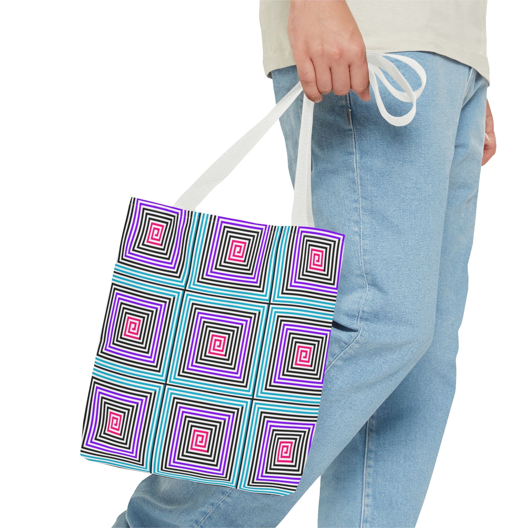Colorful Spiral Pattern Tote Bag - Stylish Everyday Accessory, Eco-Friendly Shopping Bag, Gift for Her, Boho Tote, Summer Essentials