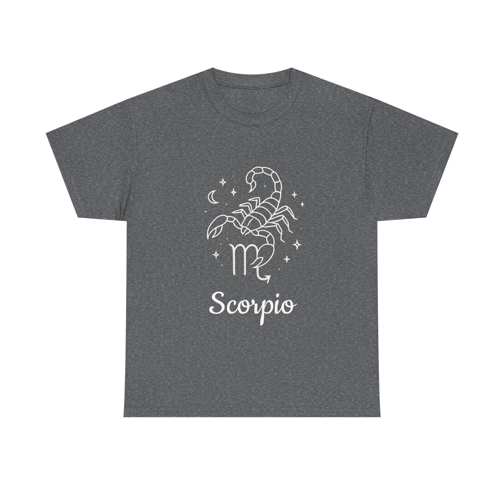 Scorpio Zodiac T-Shirt, Astrology Tee, Horoscope Gift, Casual Wear, Birthday Apparel, Unisex Heavy Cotton Tee