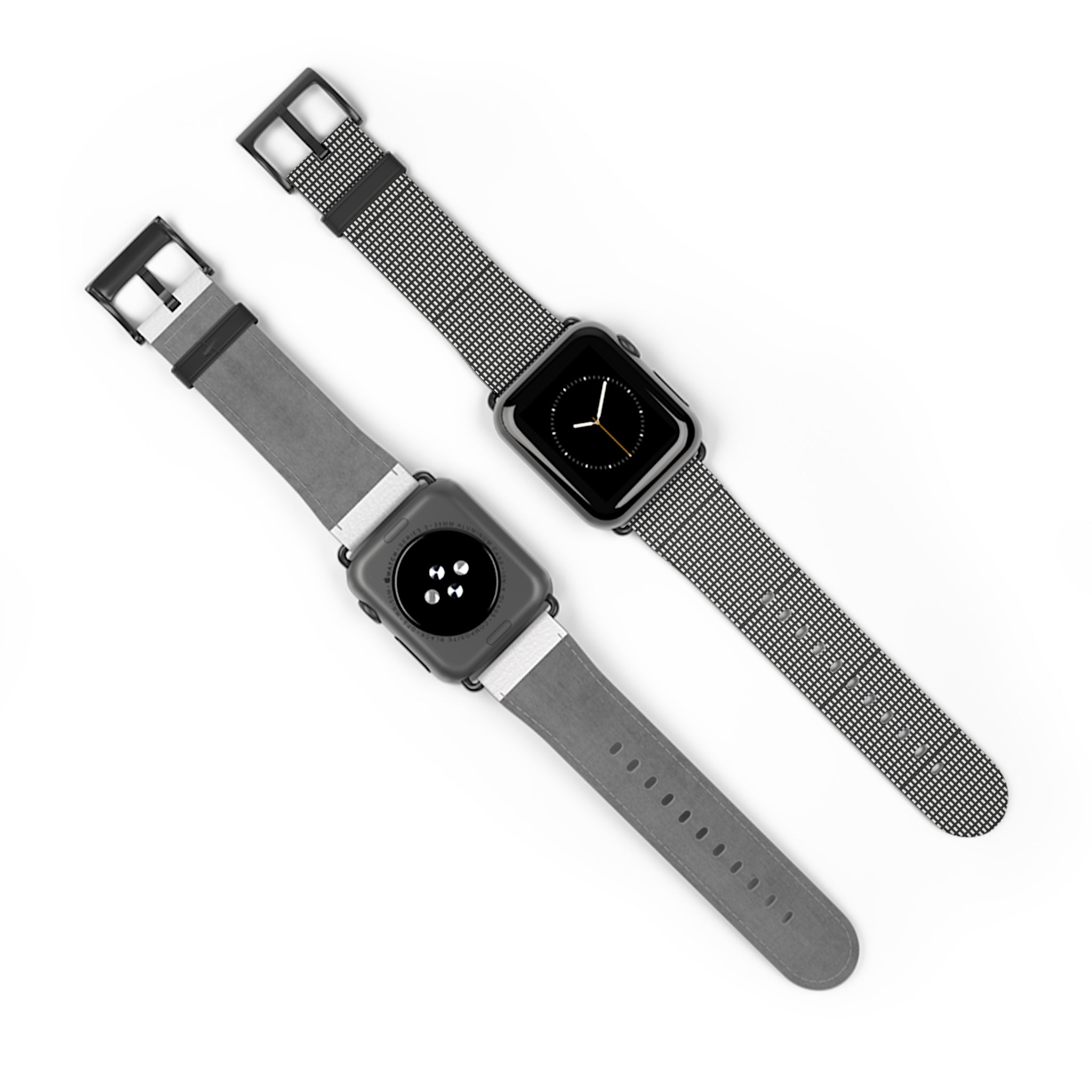 Stylish Black Checkered Watch Band, Modern Accessories, Fitness Trackers, Gift for Him or Her, Apple Watch, Fashionable Wristband