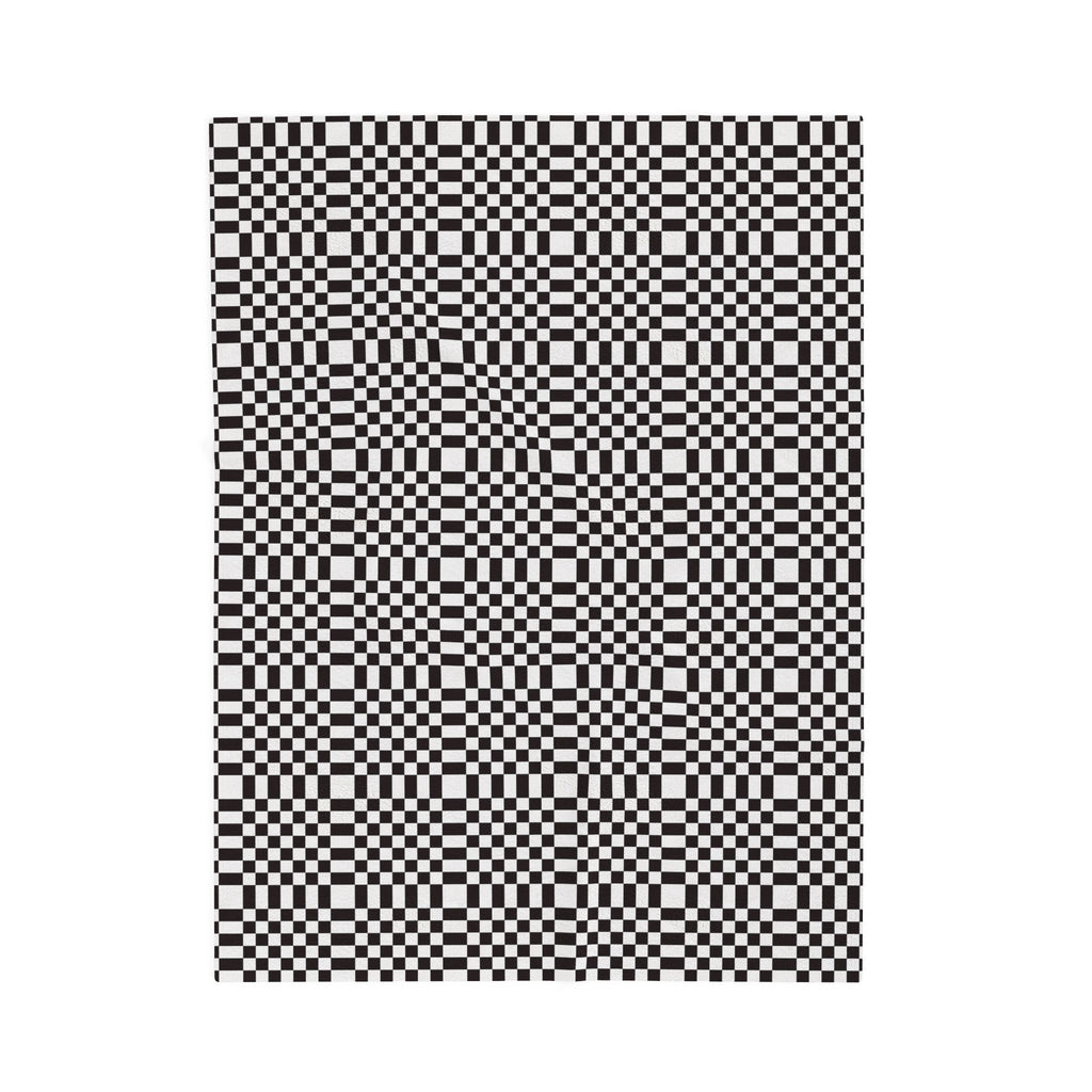 Cozy Checkerboard Velveteen Plush Blanket | Soft Throw for Home Decor, Gift for Wedding, Holiday, Kids, Living Room