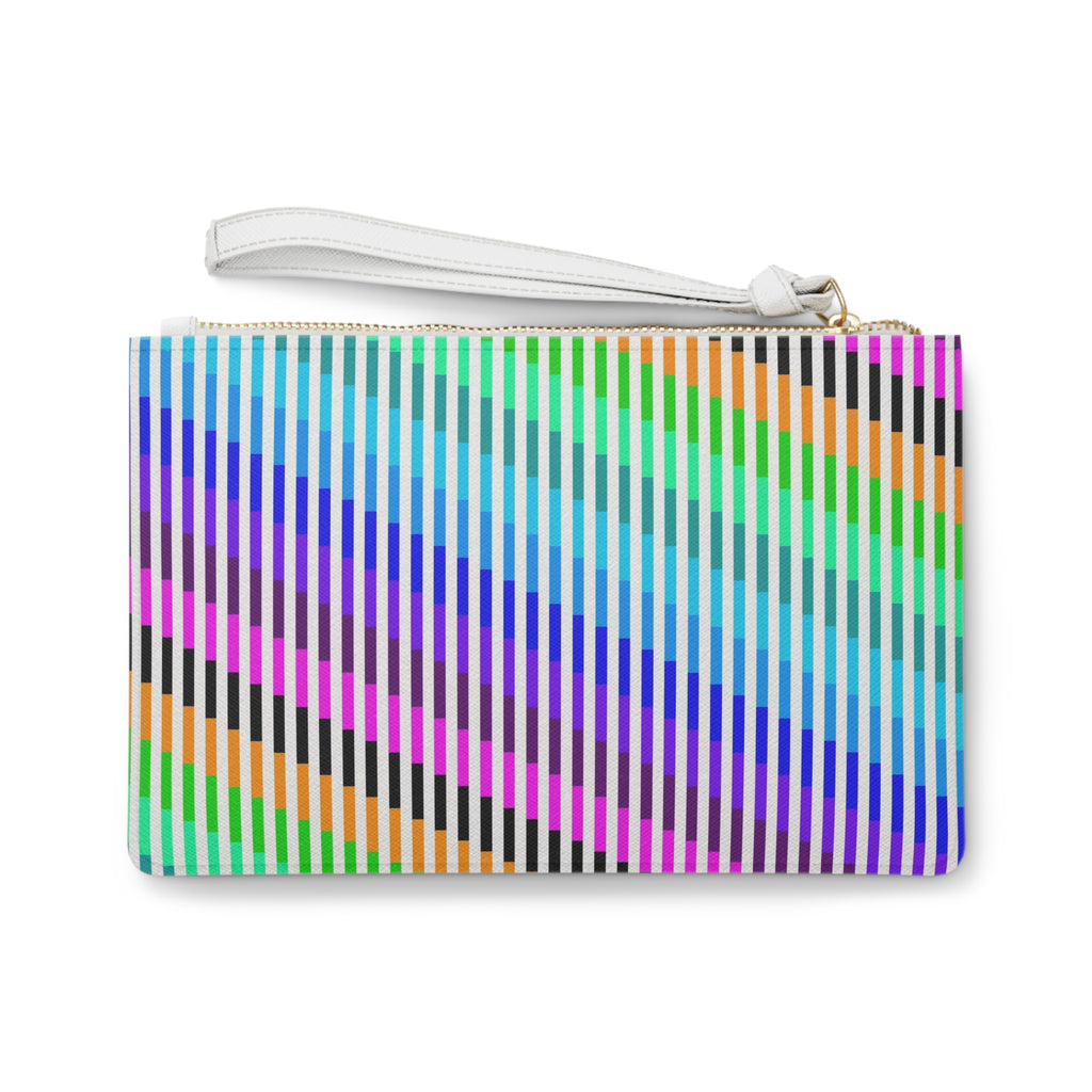 Colorful Striped Clutch Bag - Stylish Purse for Everyday Use, Party, Gift, Travel, Summer Vibes