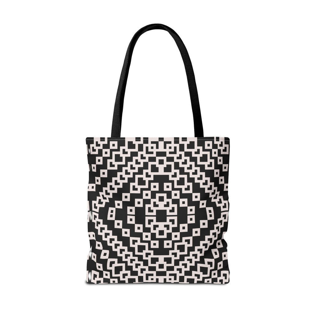 Chic Black and White Geometric Tote Bag | Stylish Everyday Carryall, Reusable Grocery Bag, Fashion Accessory, Gift for Her, Travel Tote